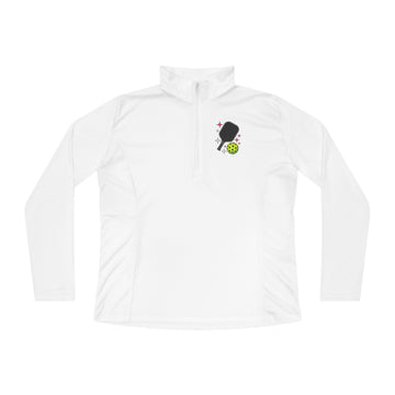 Women's Pickleball Quarter-Zip Pullover - 'No SORRY in Pickleball' Design