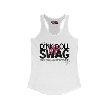 Dink Doll Swag logo women’s pickleball racerback tank top