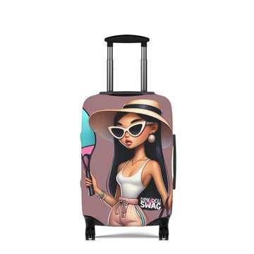 East Asian Diva pickleball luggage cover with bold colorful artwork