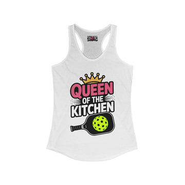 Pickleball Racerback Women's Tank - 'QUEEN of the Kitchen' Design