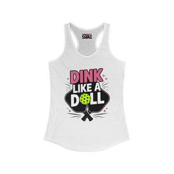 Pickleball Racerback Women's Tank - 'Dink Like a Doll' Design
