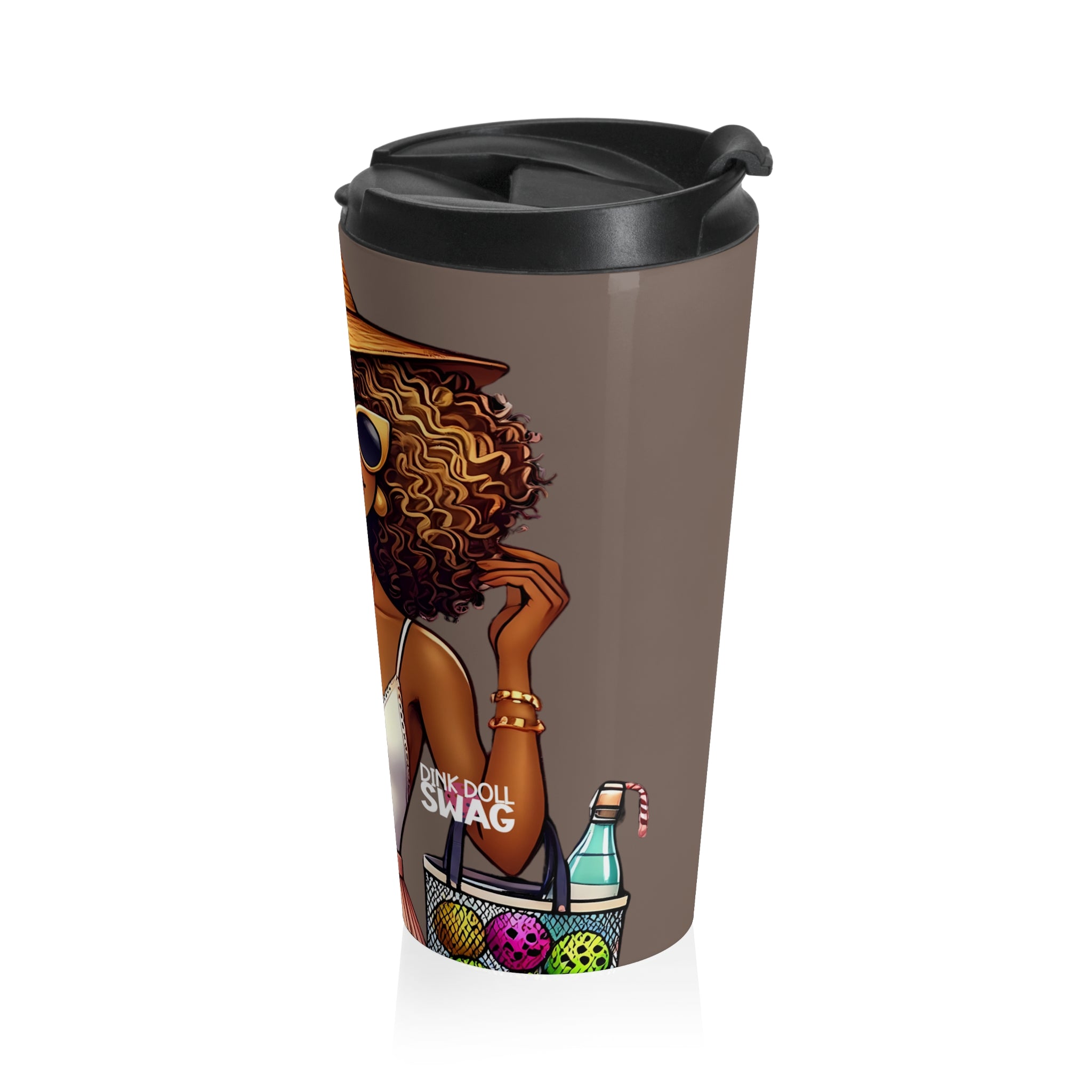 Dink Doll Swag™ Courtside Glam Tumbler - Mixed Race Diva