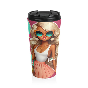 Blonde Diva pickleball tumbler with oversized sunglasses design