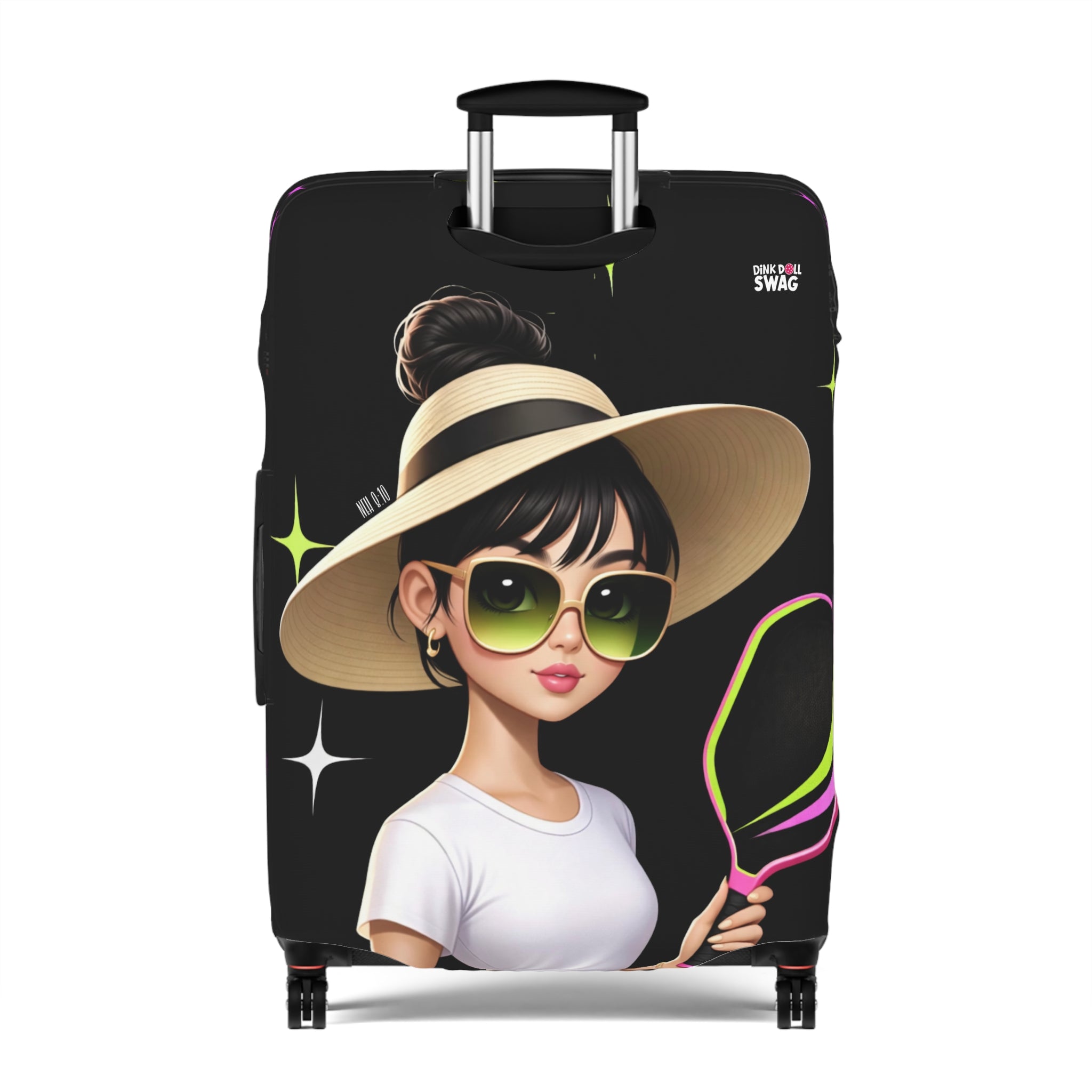 Dink Doll Swag™ Joy in Motion   – Elia Edition Pickleball Luggage Cover for Women | Faith-Inspired