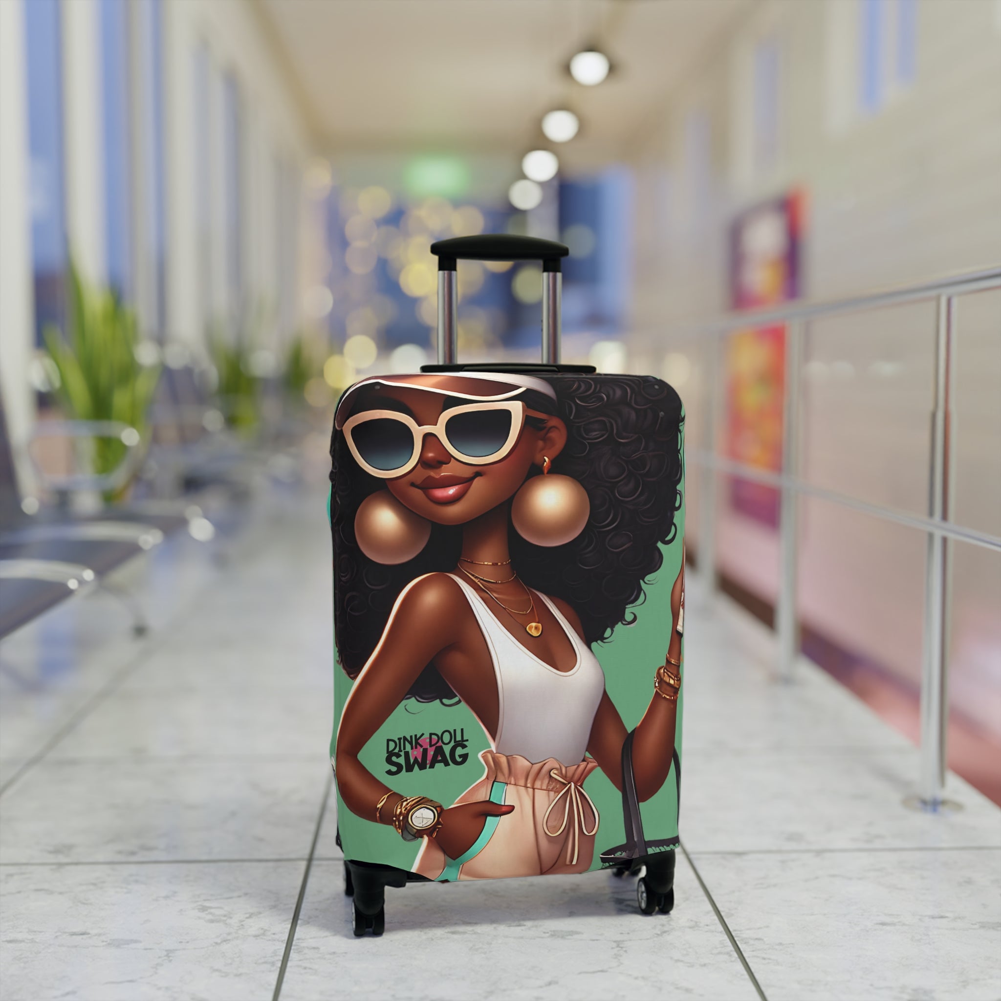 Dink Doll Swag™ Afro Diva Luggage Cover