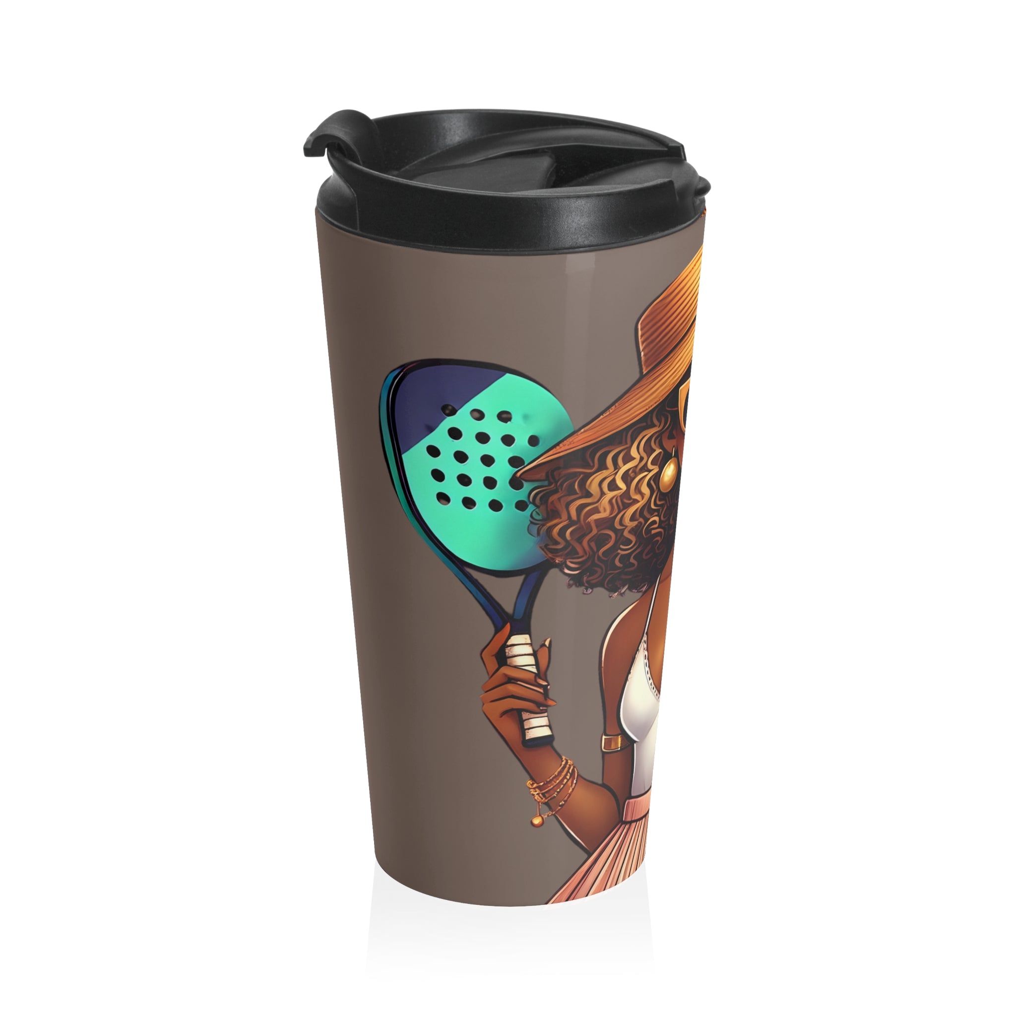 Dink Doll Swag™ Courtside Glam Tumbler - Mixed Race Diva