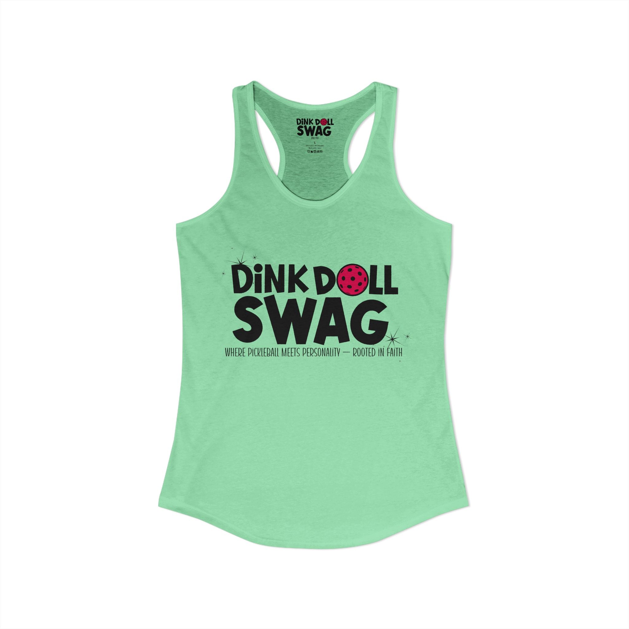Dink Doll Swag Logo Racerback Tank (Phil 4:13)