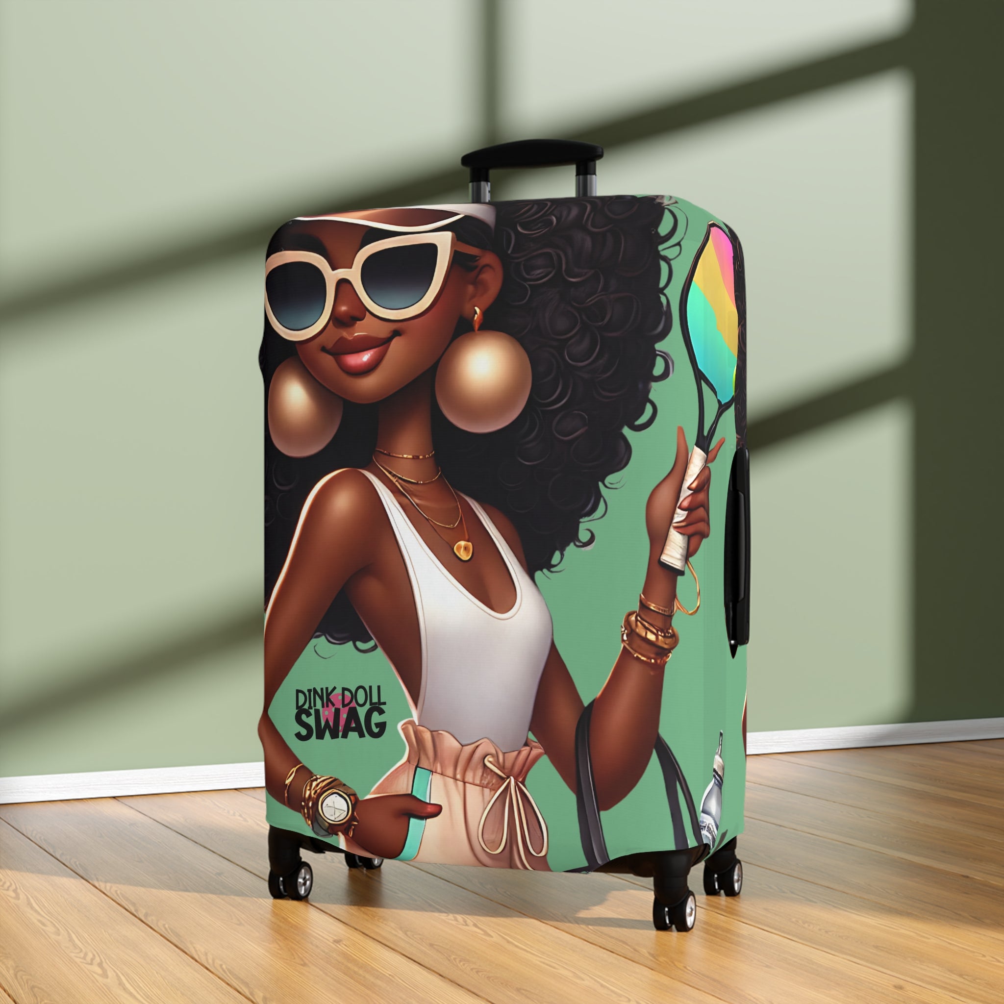 Dink Doll Swag™ Afro Diva Luggage Cover