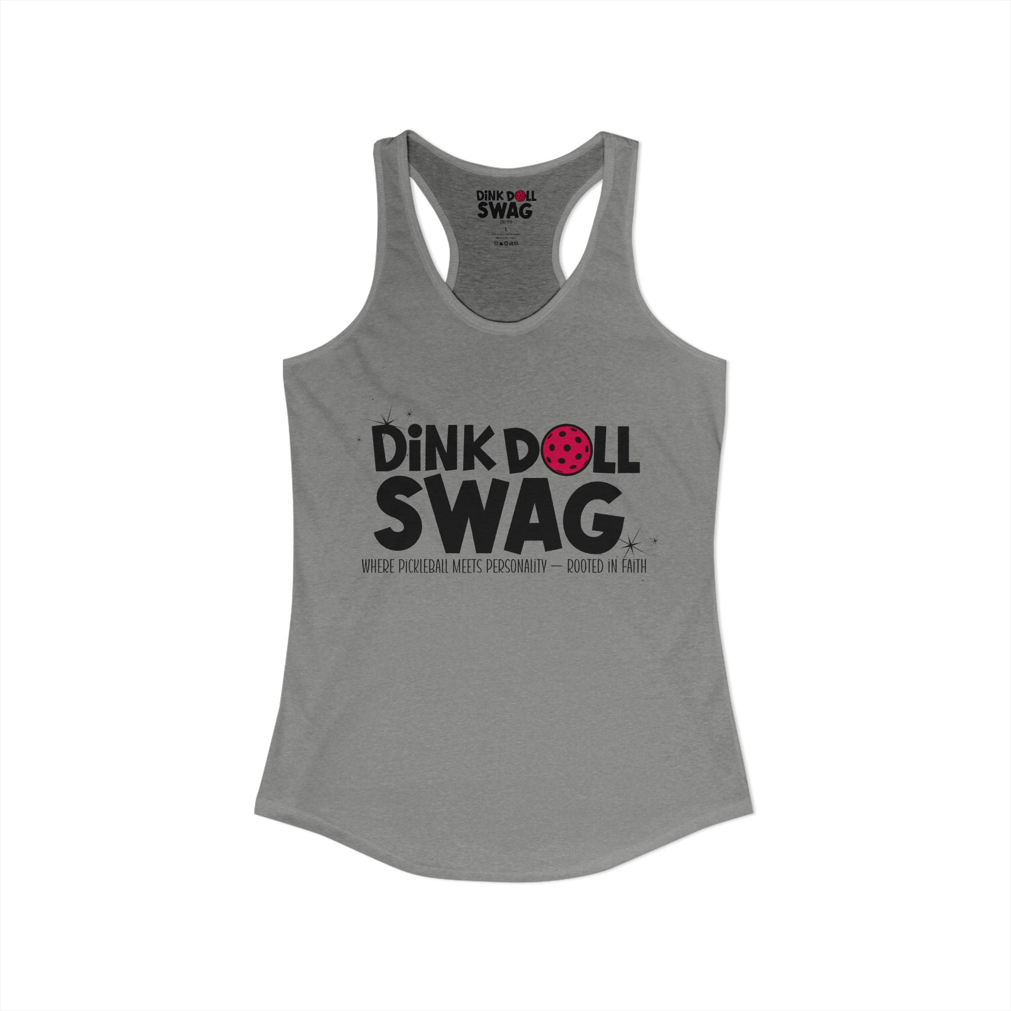 Dink Doll Swag Logo Racerback Tank (Phil 4:13)