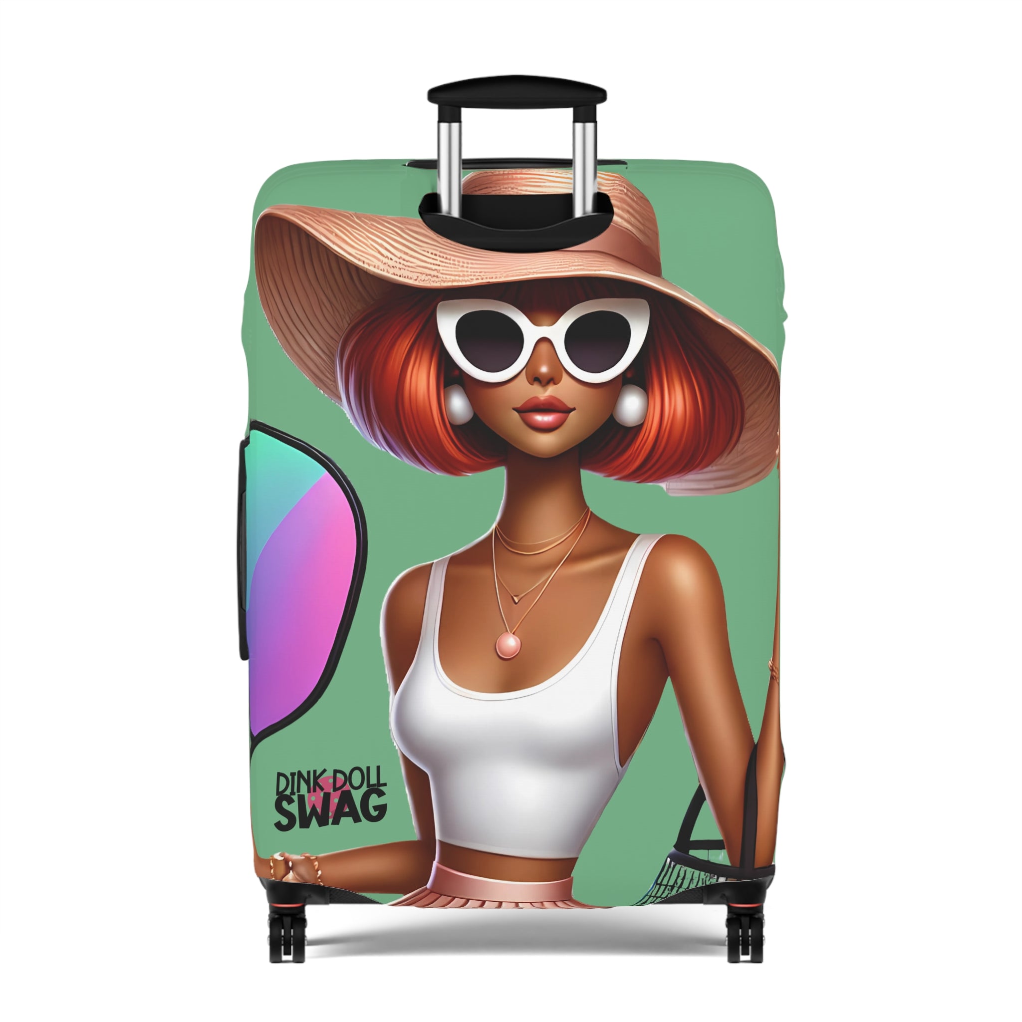 Dink Doll Swag™ Red Head Diva Luggage Cover