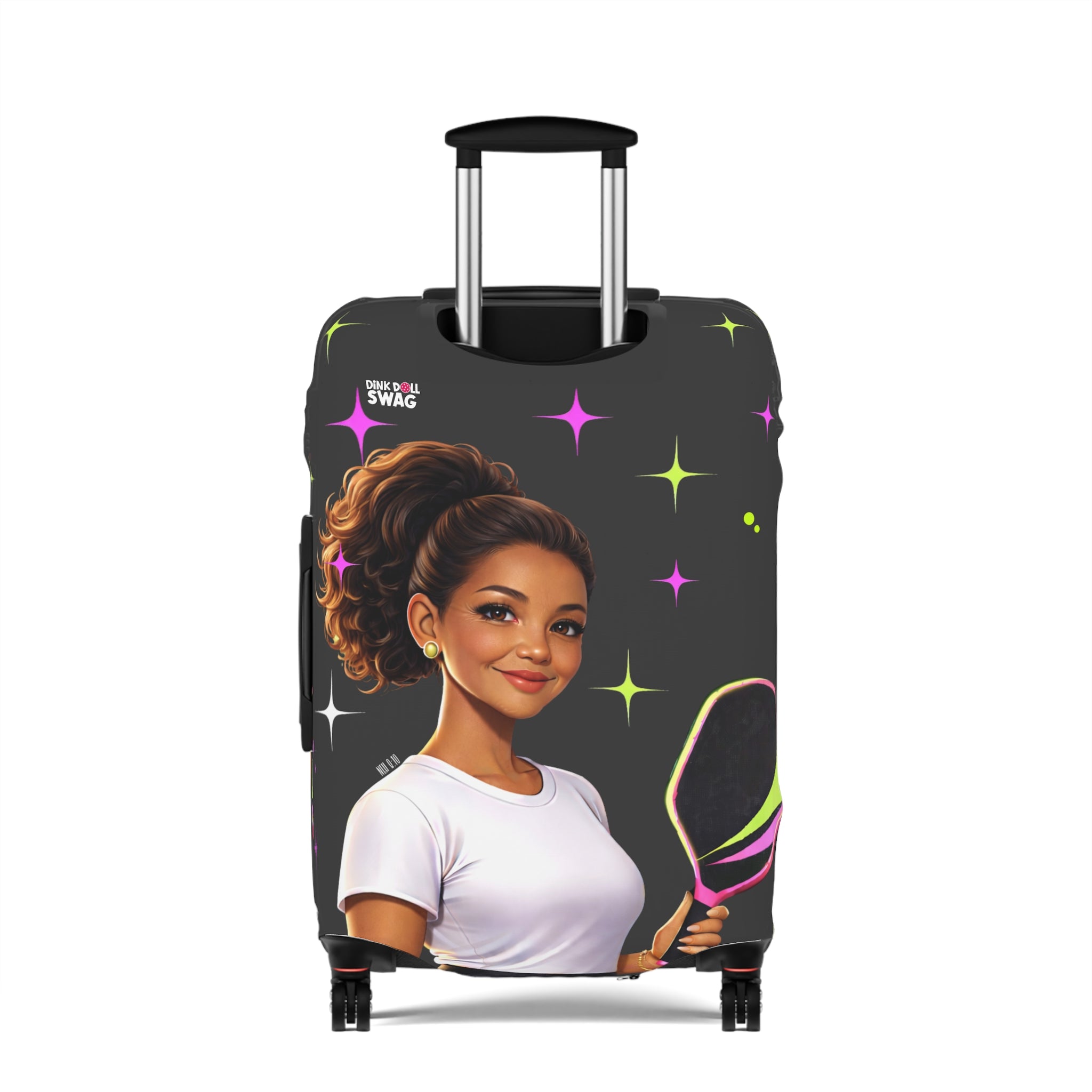 Dink Doll Swag™ Joy in Motion – Legacy Series   – Carmen Edition Pickleball Luggage Cover for Women | Faith-Inspired