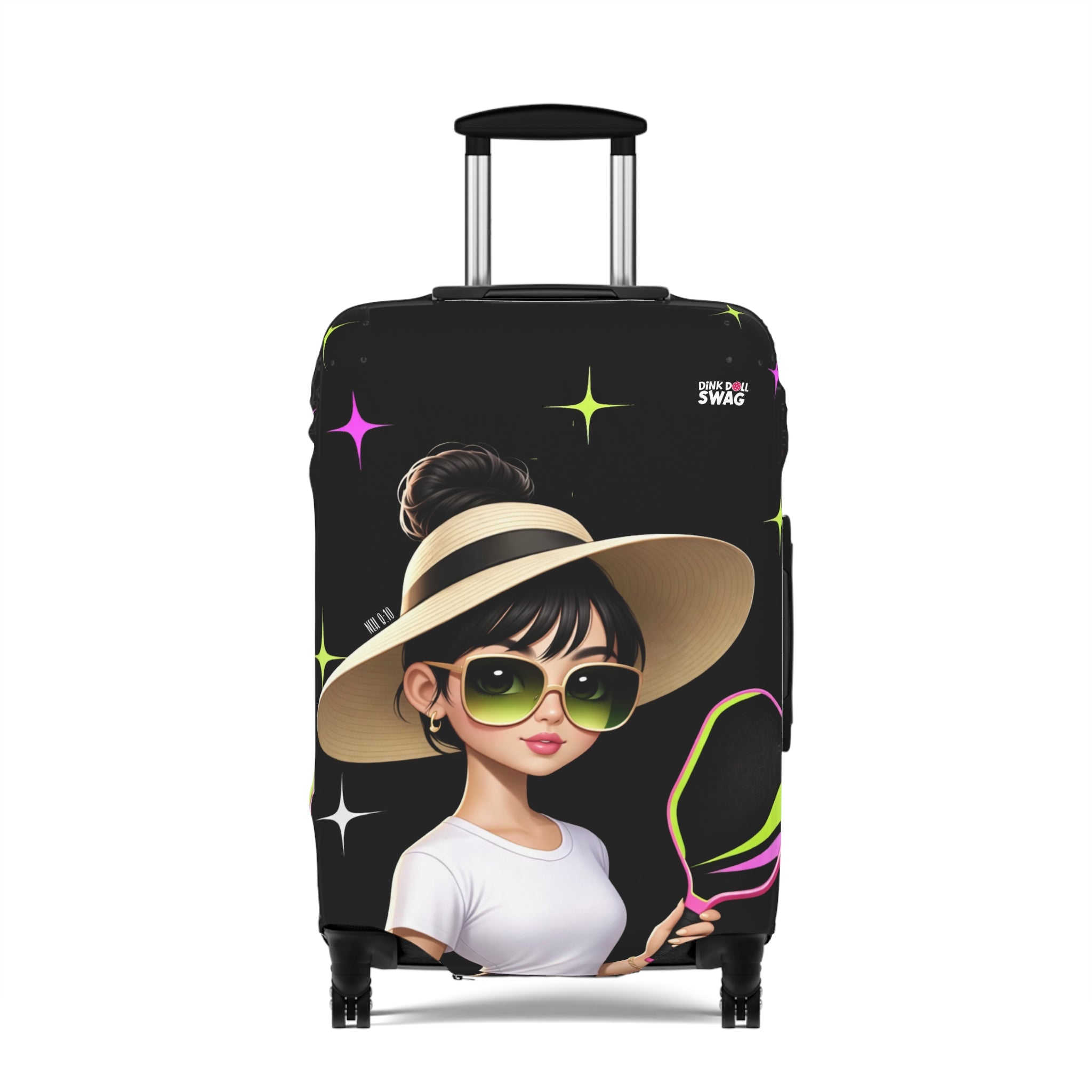 Dink Doll Swag™ Joy in Motion   – Elia Edition Pickleball Luggage Cover for Women | Faith-Inspired