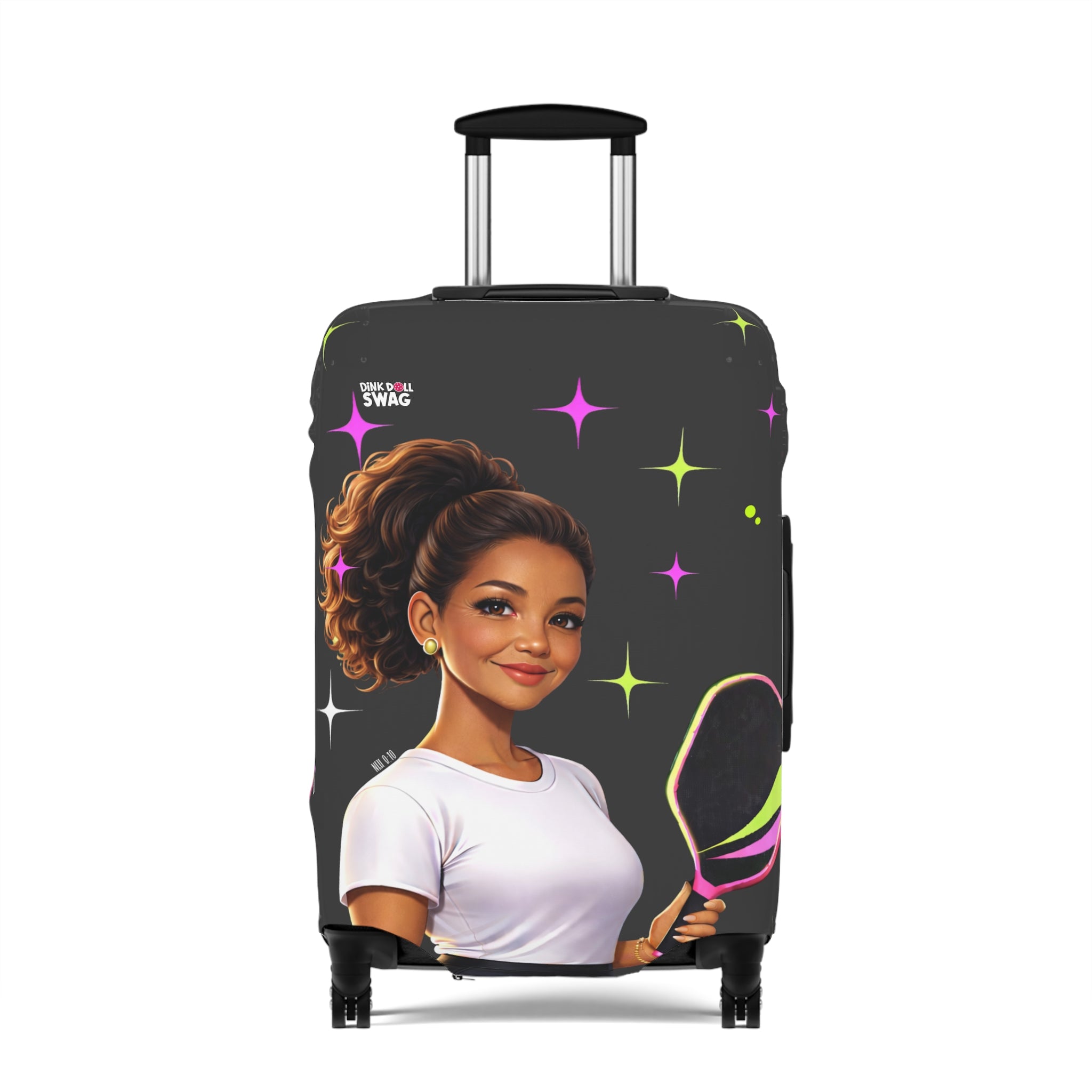 Dink Doll Swag™ Joy in Motion – Legacy Series   – Carmen Edition Pickleball Luggage Cover for Women | Faith-Inspired