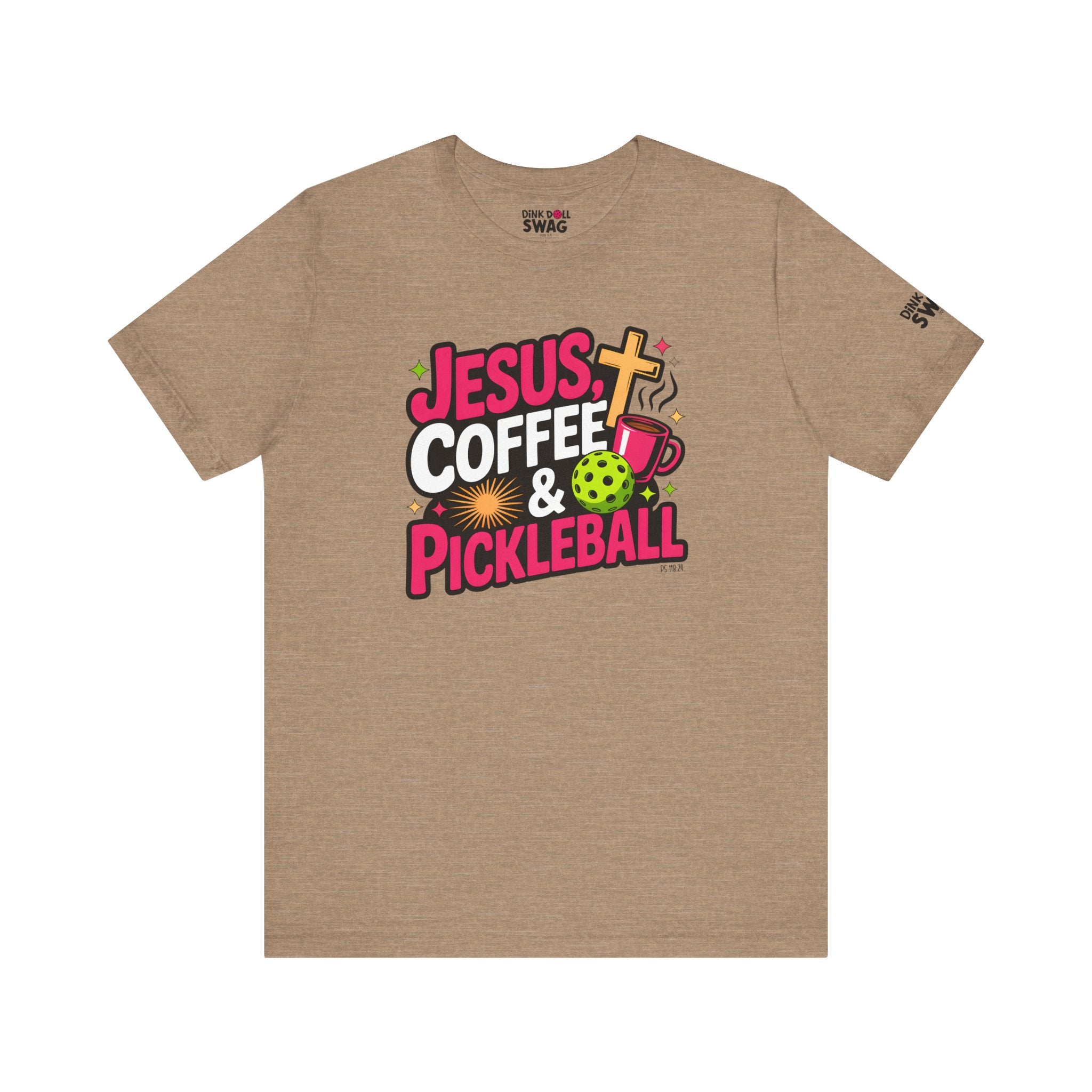 Jesus, Coffee, Pickleball Tee (Ps 118:24)