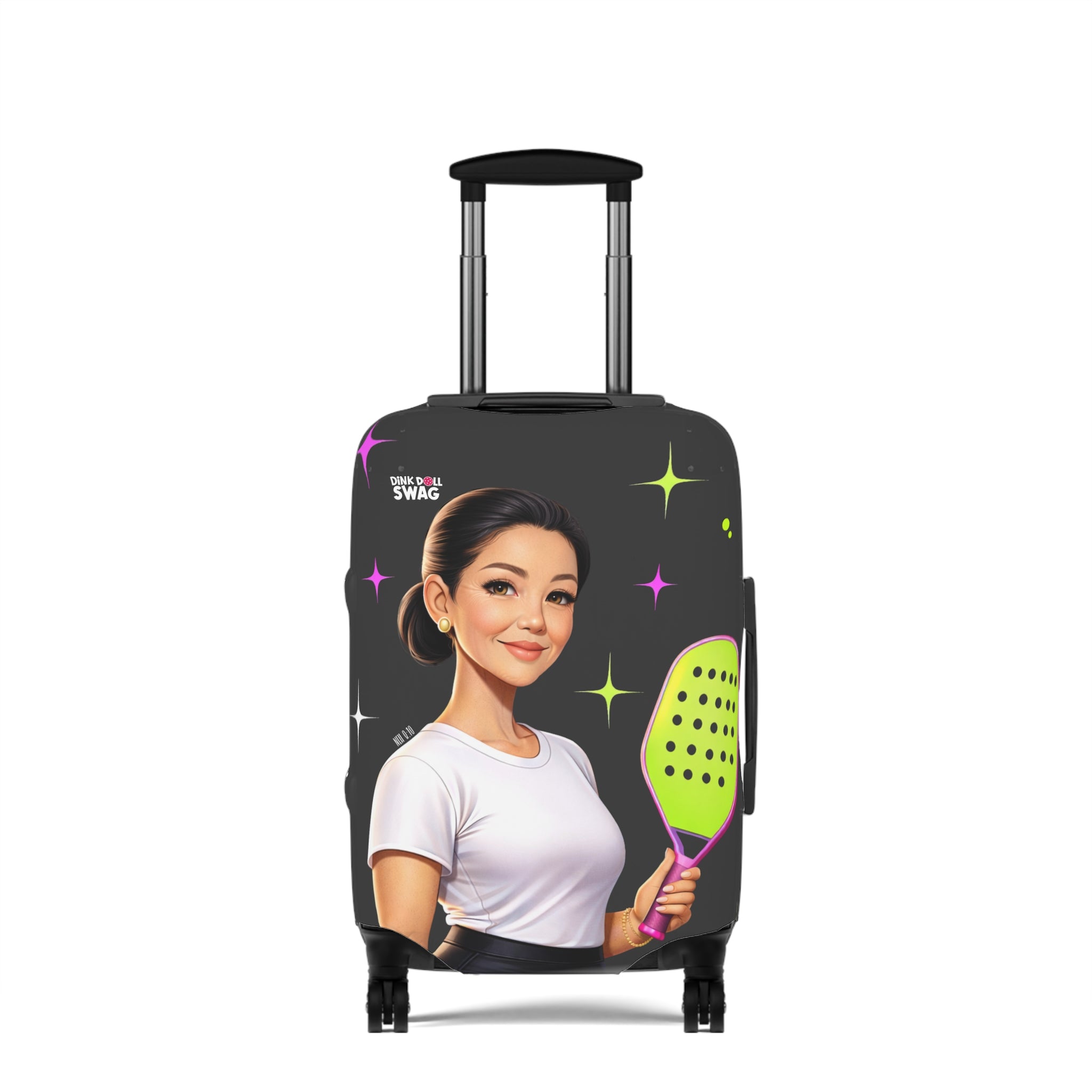 Dink Doll Swag™ Joy in Motion – Legacy Series   – Mei Edition Pickleball Luggage Cover for Women | Faith-Inspired