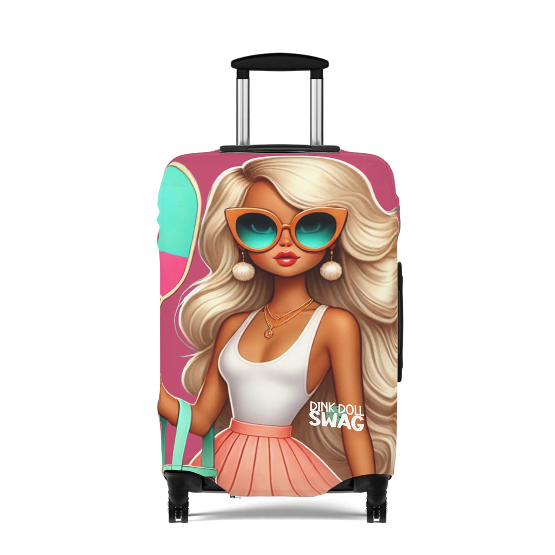 Pickleball lifestyle travel luggage cover by Dink Doll Swag