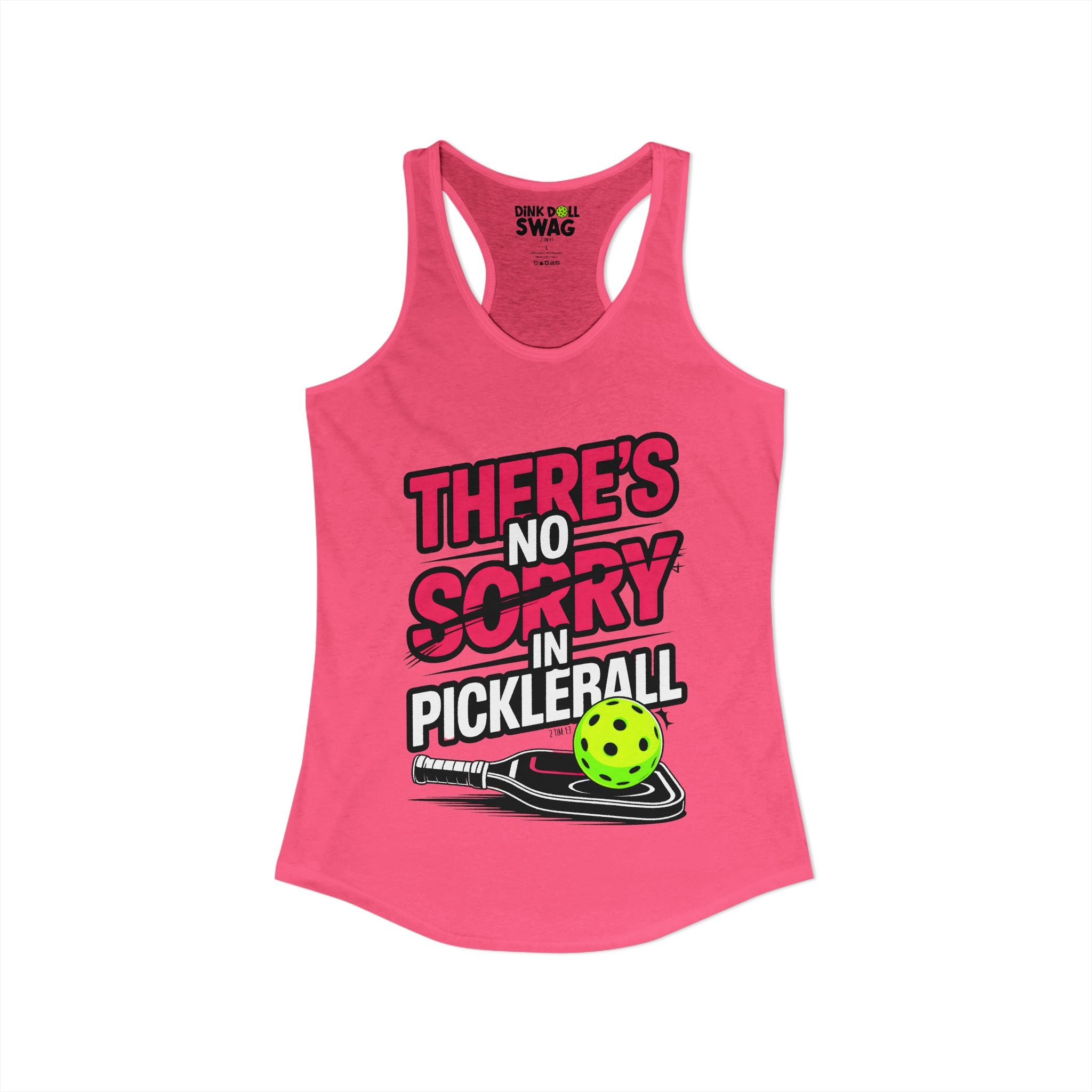 There's No SORRY in Pickleball Tank for Women | Faith-Inspired