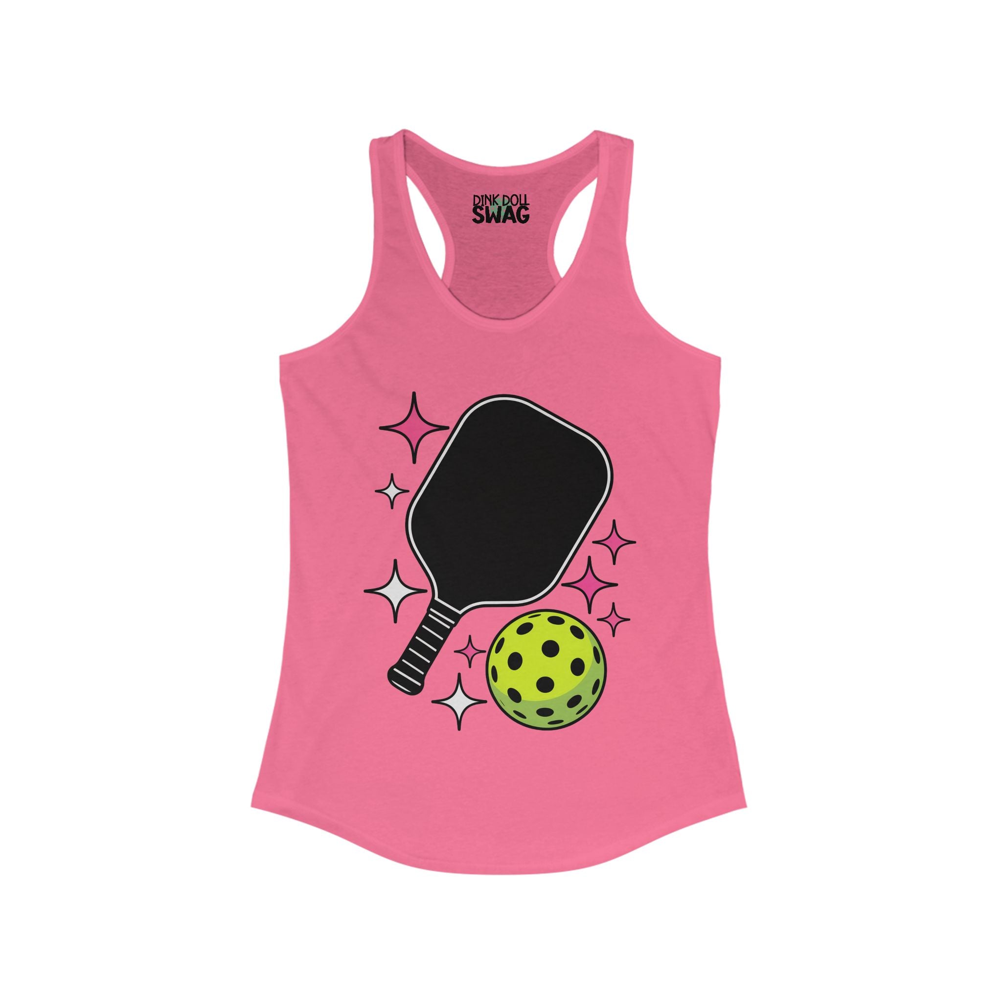 Pickleball Racerback Women's Tank - Pickleball Paddle Design