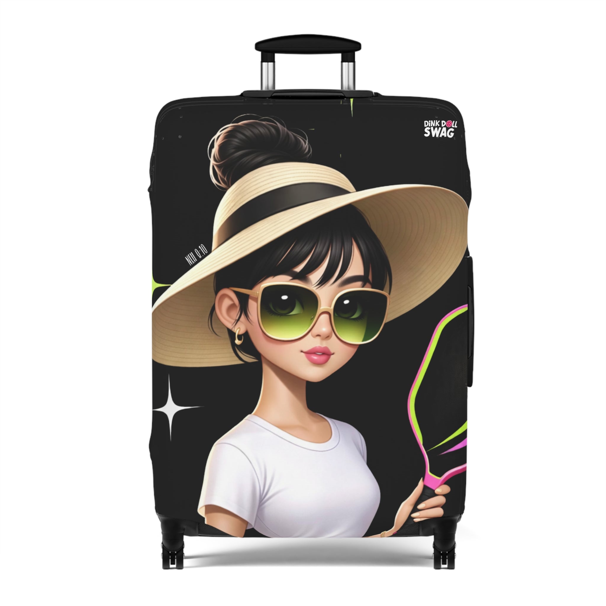 Dink Doll Swag™ Joy in Motion   – Elia Edition Pickleball Luggage Cover for Women | Faith-Inspired