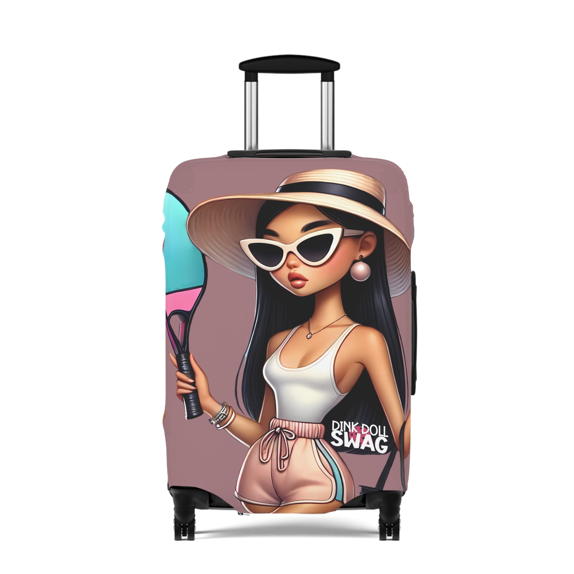 Pickleball lifestyle luggage cover by Dink Doll Swag stylish design