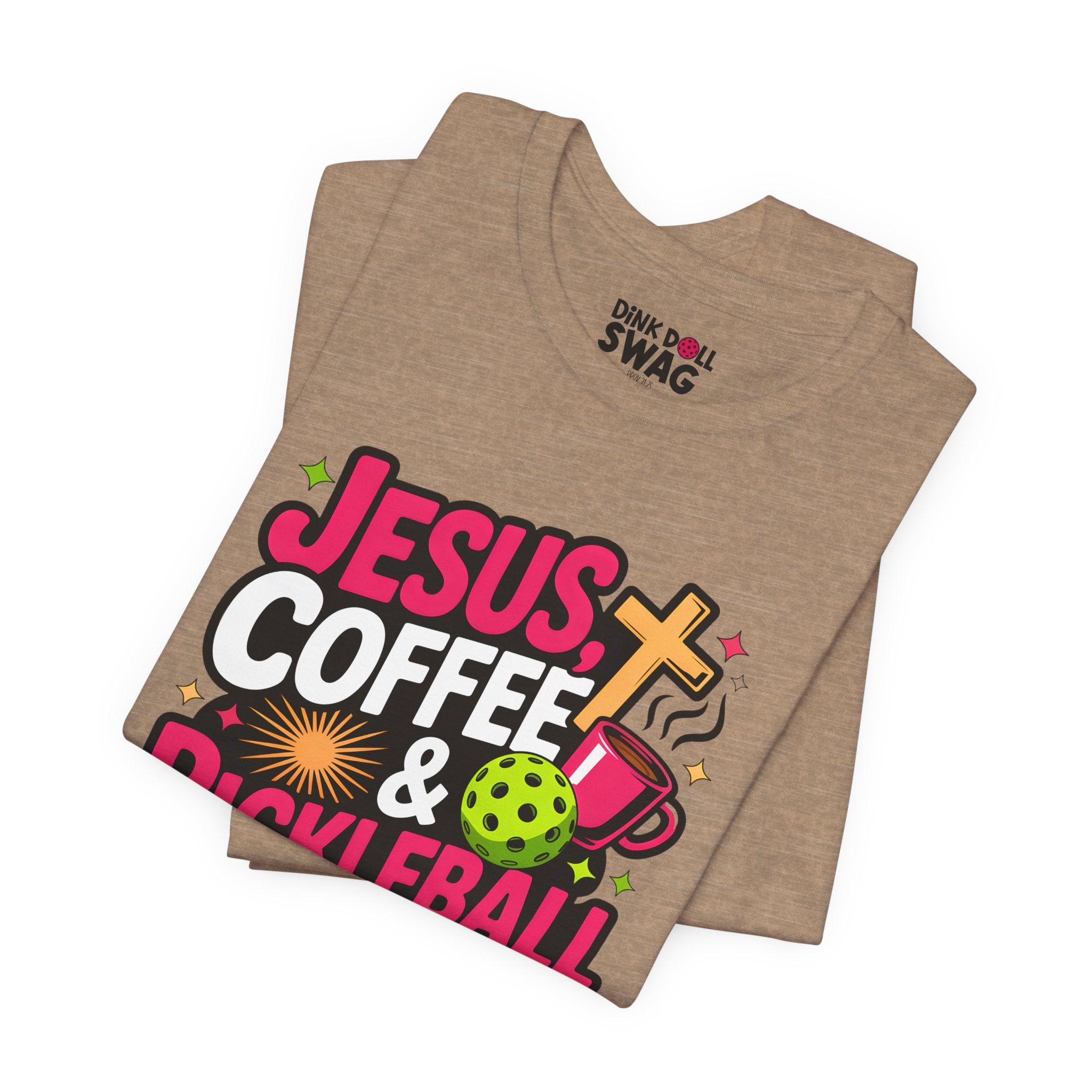 Jesus, Coffee, Pickleball Tee (Ps 118:24)