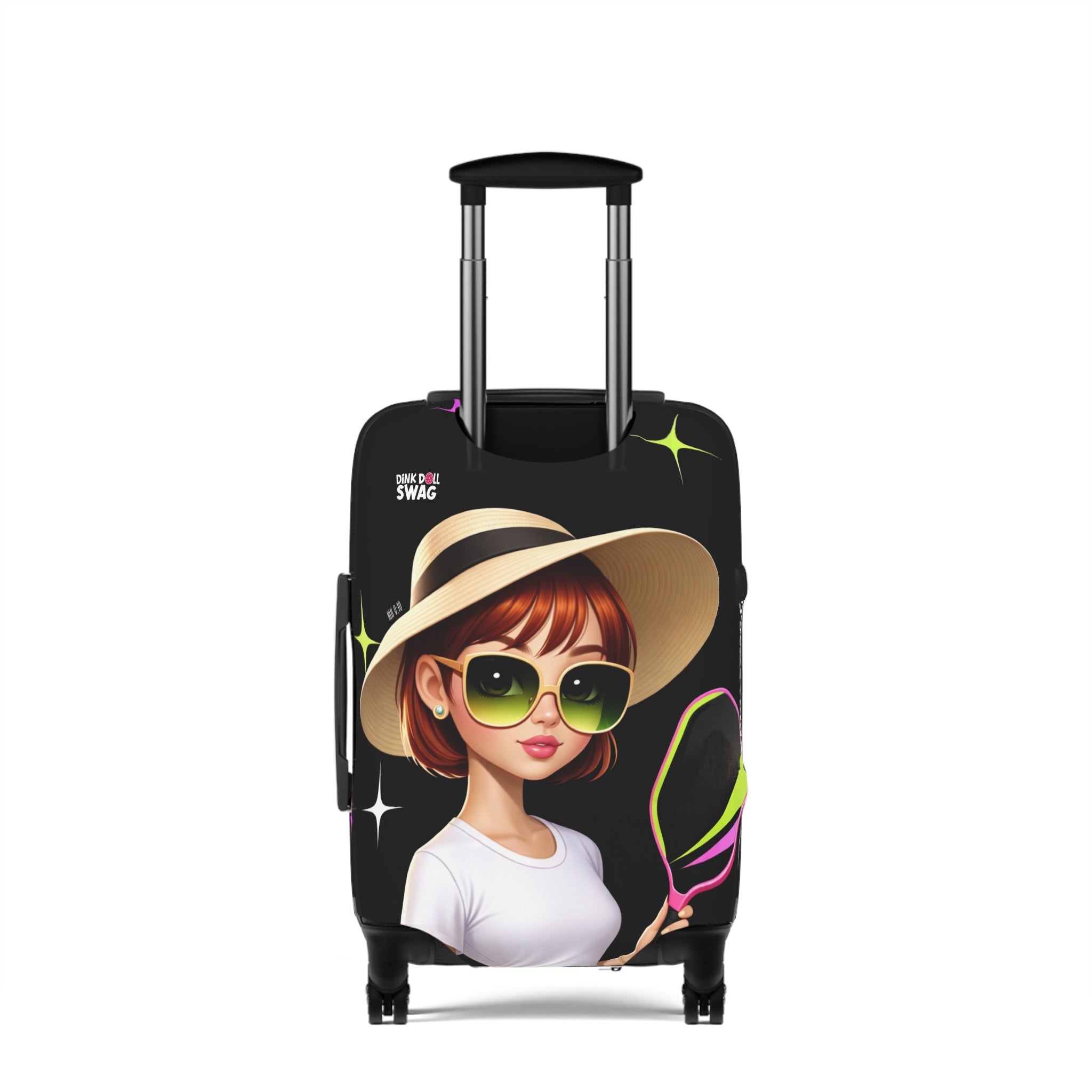 Dink Doll Swag™ Joy in Motion   – Isla Edition Pickleball Luggage Cover for Women | Faith-Inspired