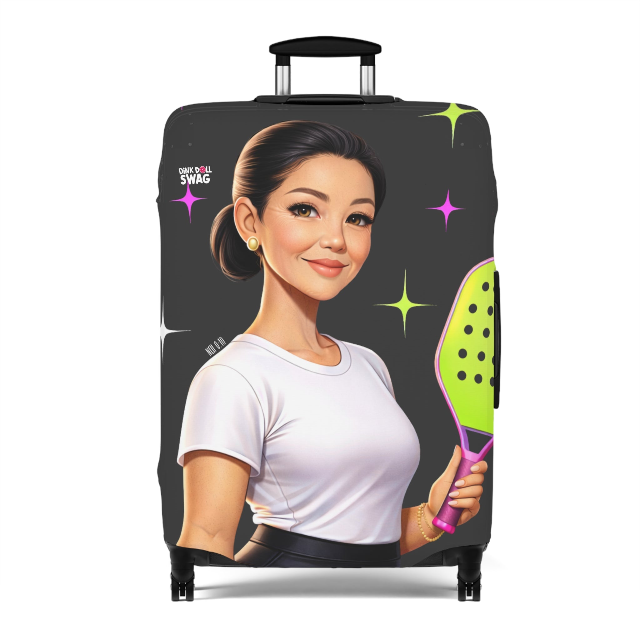 Dink Doll Swag™ Joy in Motion – Legacy Series   – Mei Edition Pickleball Luggage Cover for Women | Faith-Inspired