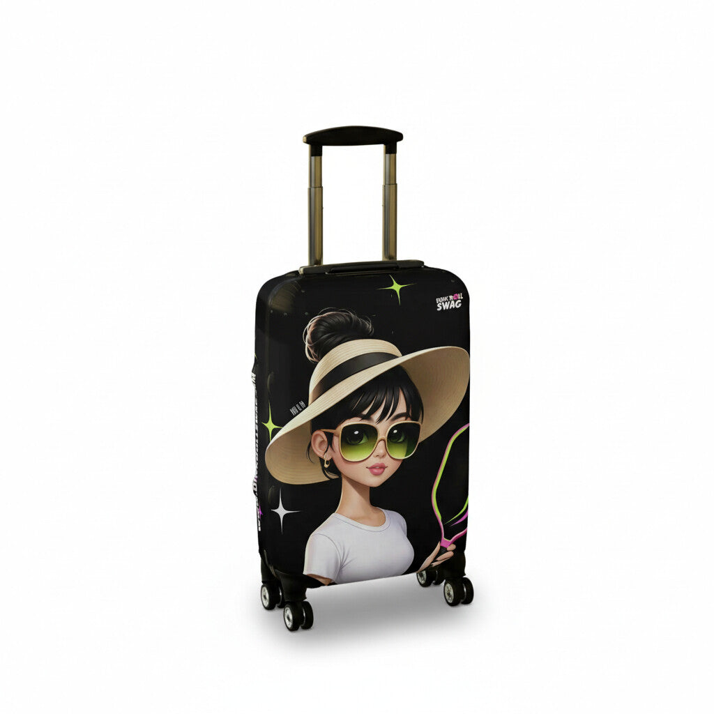 Dink Doll Swag™ Joy in Motion   – Elia Edition Pickleball Luggage Cover for Women | Faith-Inspired