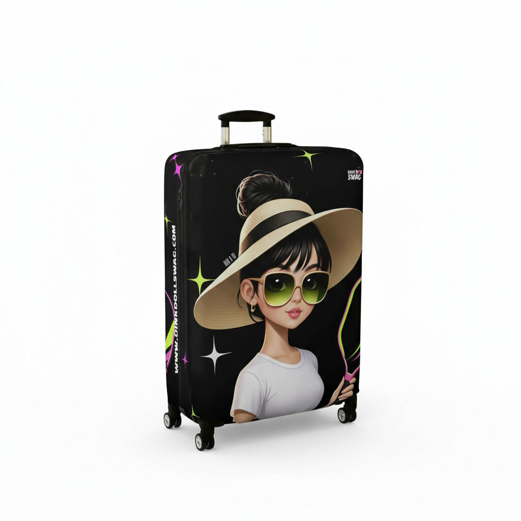 Dink Doll Swag™ Joy in Motion   – Elia Edition Pickleball Luggage Cover for Women | Faith-Inspired