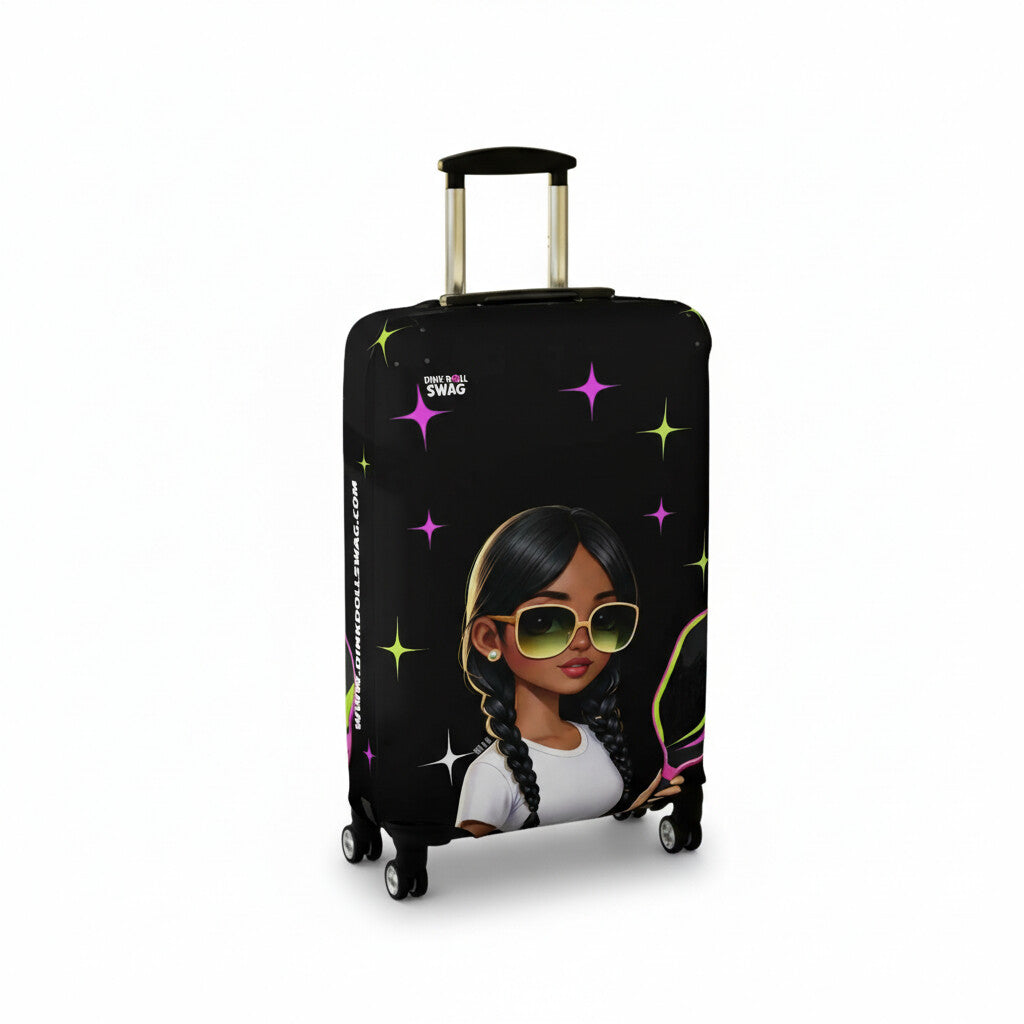 Dink Doll Swag™ Joy in Motion   – Aria Edition Pickleball Luggage Cover for Women | Faith-Inspired