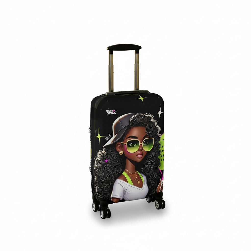 Dink Doll Swag™ Joy in Motion   – Nyla Edition Pickleball Luggage Cover for Women | Faith-Inspired