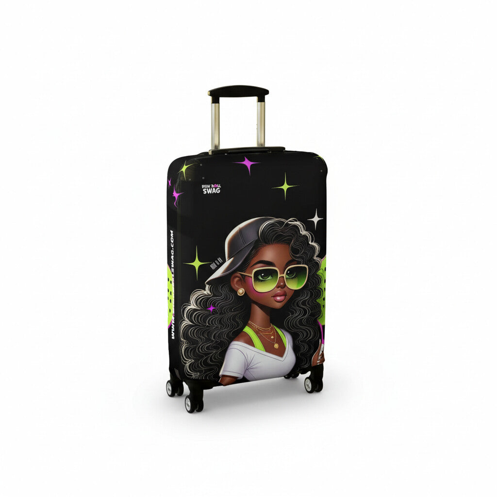 Dink Doll Swag™ Joy in Motion   – Nyla Edition Pickleball Luggage Cover for Women | Faith-Inspired