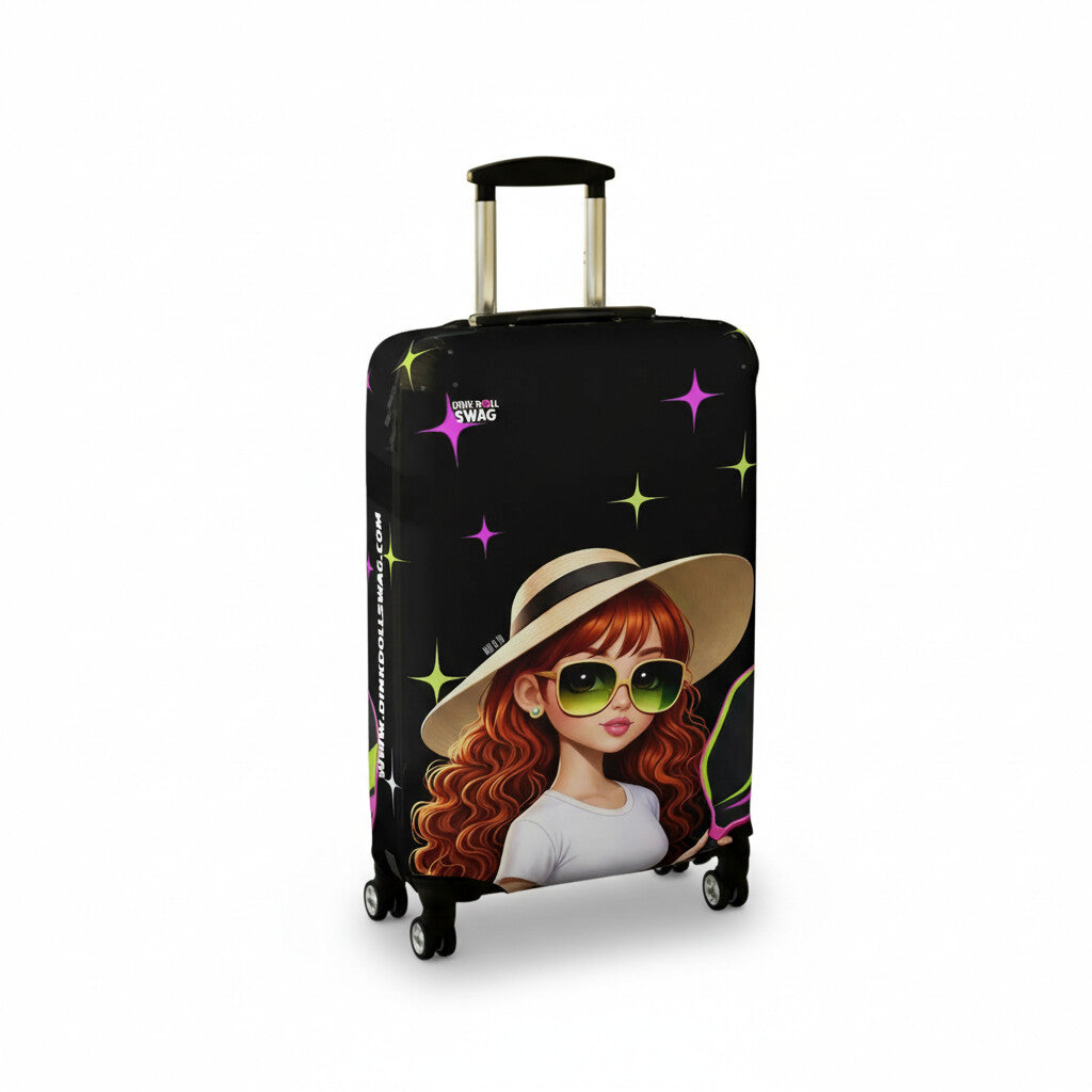 Dink Doll Swag™ Joy in Motion   – Sienna Edition Pickleball Luggage Cover for Women | Faith-Inspired