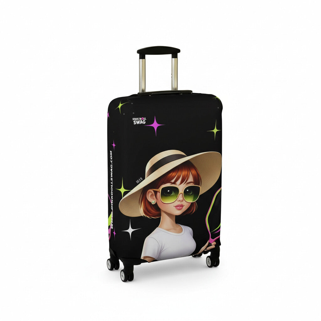 Dink Doll Swag™ Joy in Motion   – Isla Edition Pickleball Luggage Cover for Women | Faith-Inspired