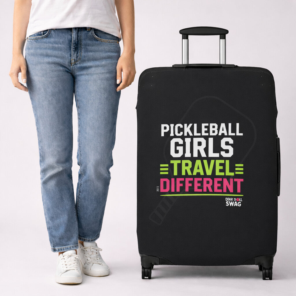 Girls Travel Different Pickleball Luggage Cover for Women | Faith-Inspired