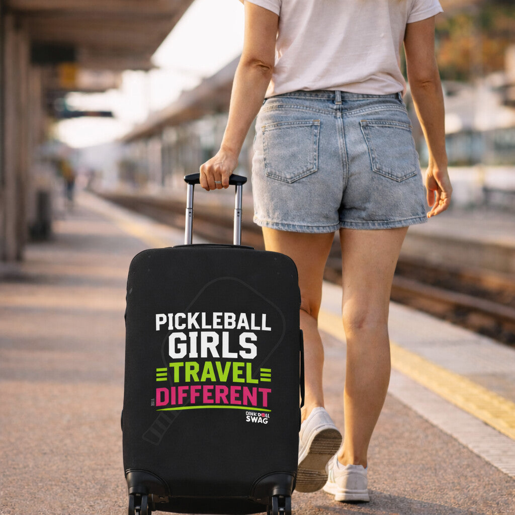 Girls Travel Different Pickleball Luggage Cover for Women | Faith-Inspired