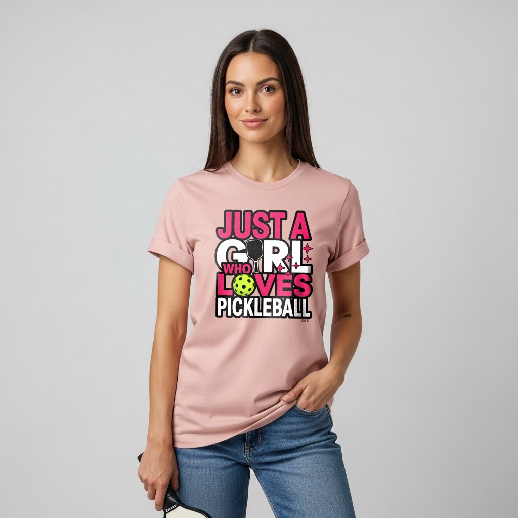 Just a Girl Who Loves Pickleball T-Shirt for Women | Faith-Inspired