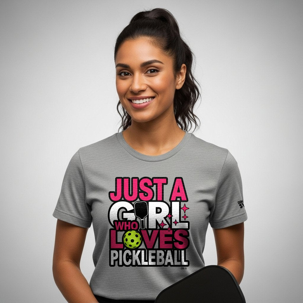 Just a Girl Who Loves Pickleball T-Shirt for Women | Faith-Inspired