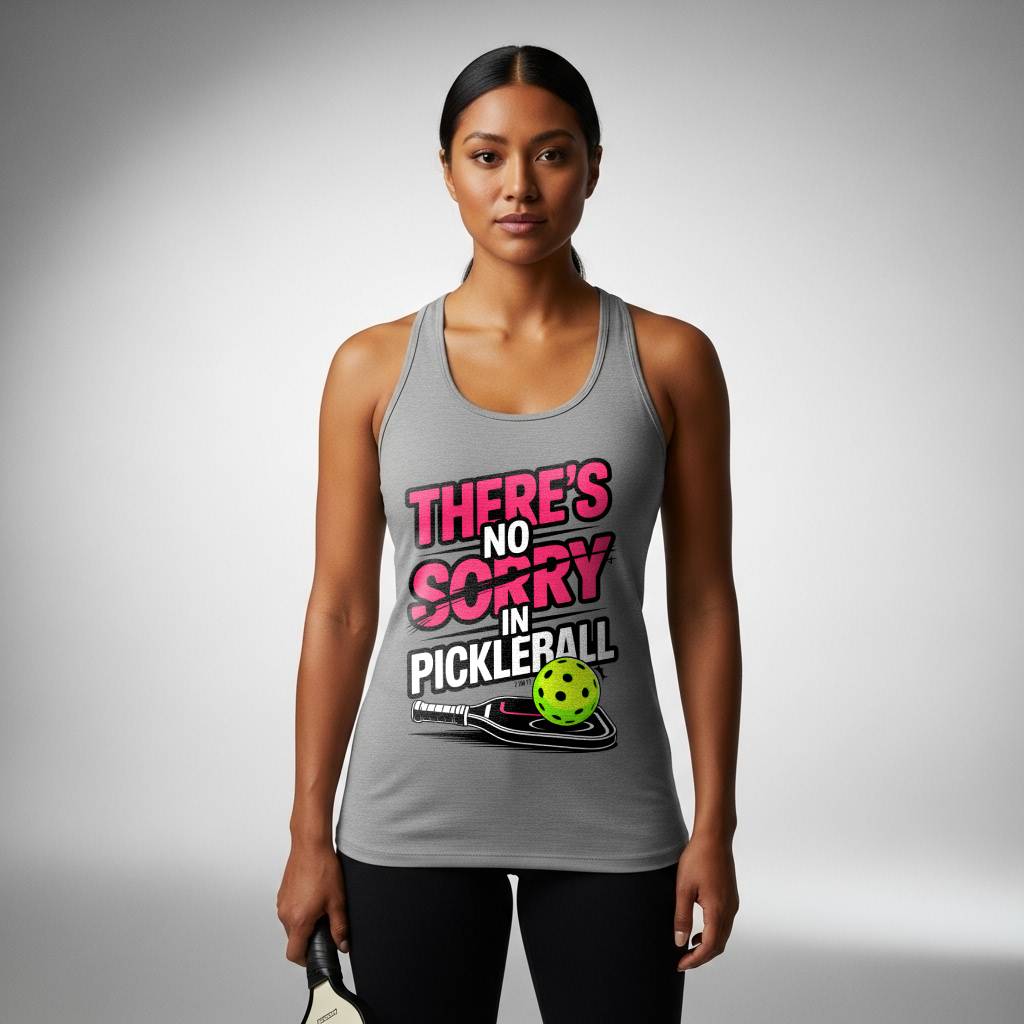 There's No SORRY in Pickleball Tank for Women | Faith-Inspired
