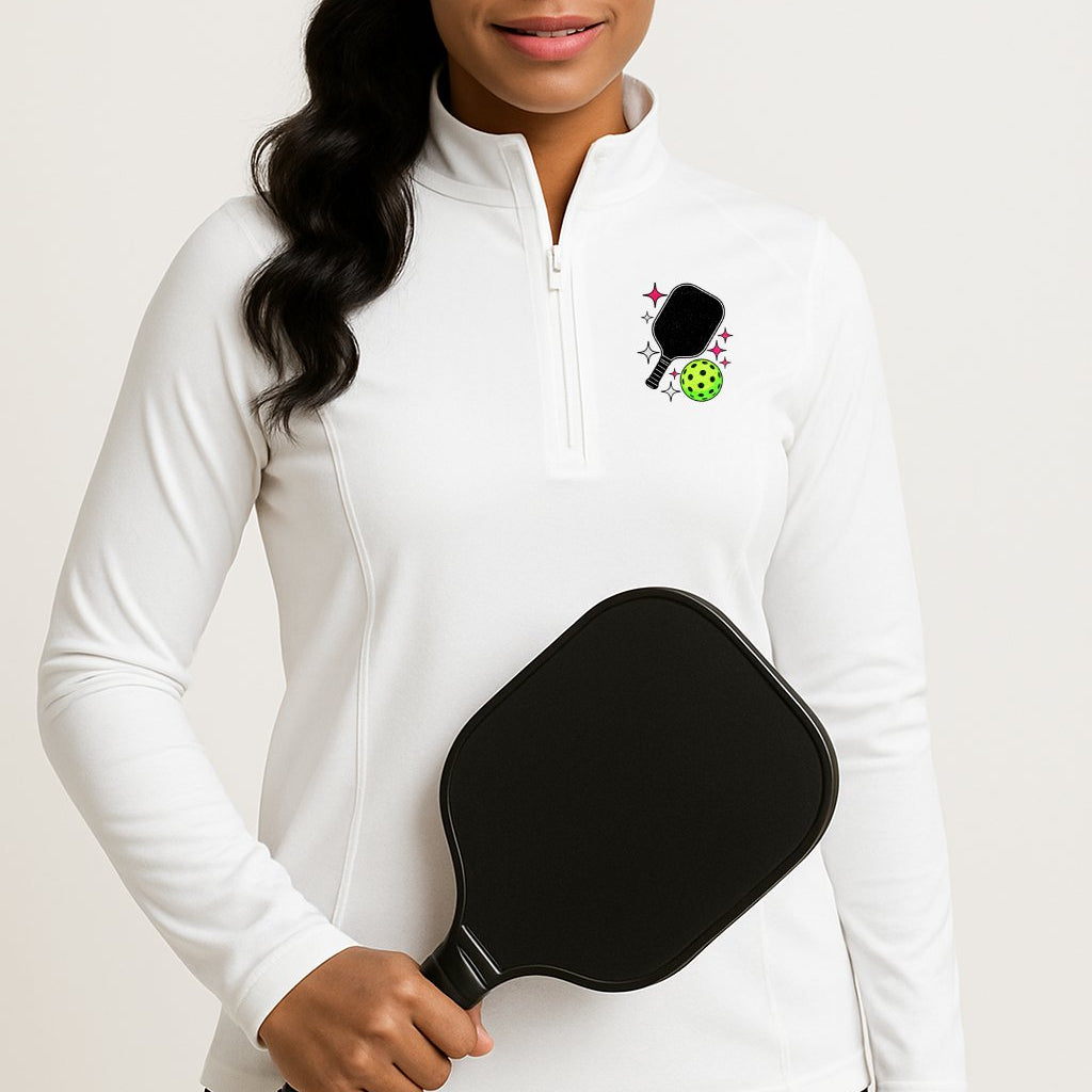 No SORRY in  Quarter-Zip Pullover Pickleball Outerwear for Women | Faith-Inspired