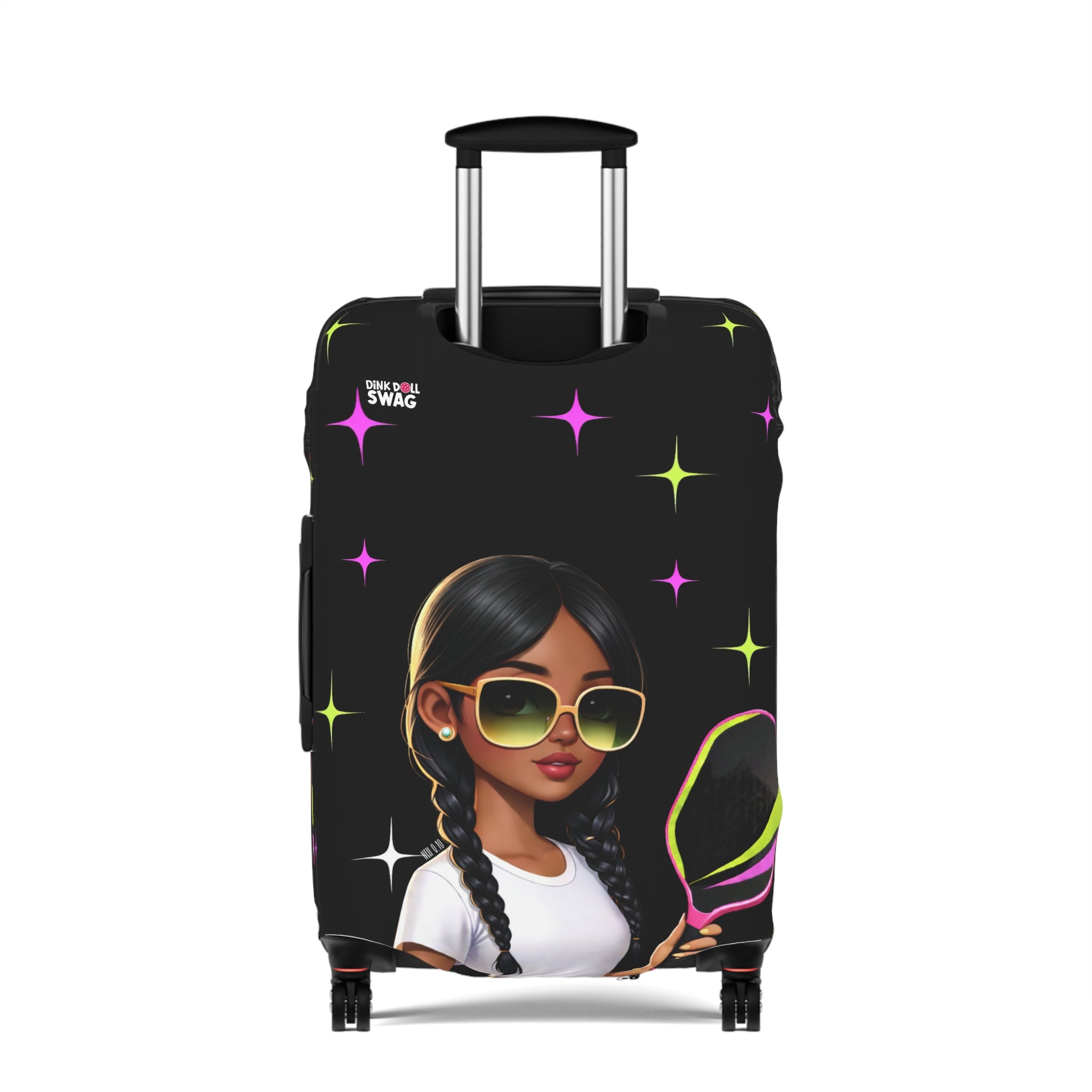 Dink Doll Swag™ Joy in Motion   – Aria Edition Pickleball Luggage Cover for Women | Faith-Inspired