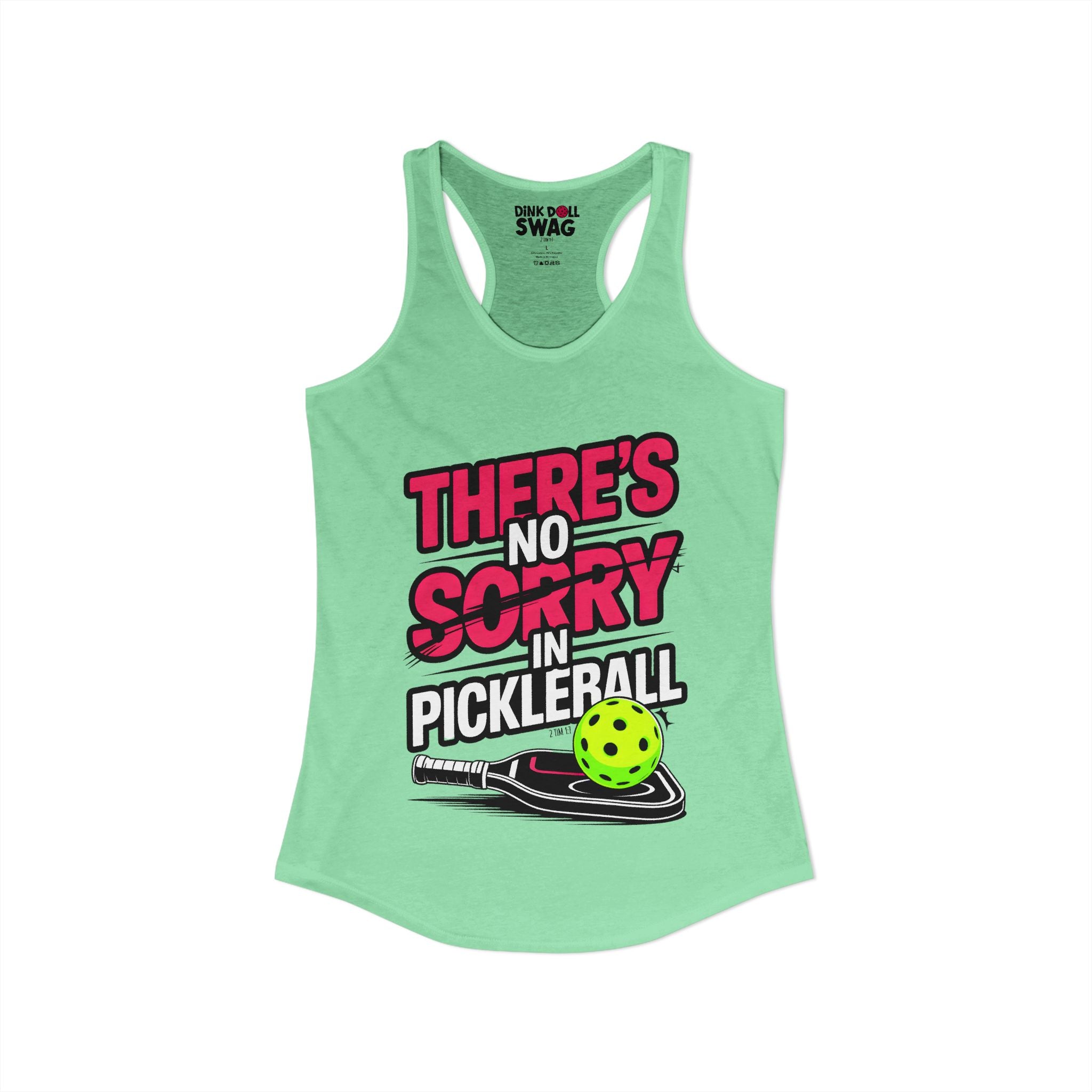 There's No SORRY in Pickleball Tank for Women | Faith-Inspired