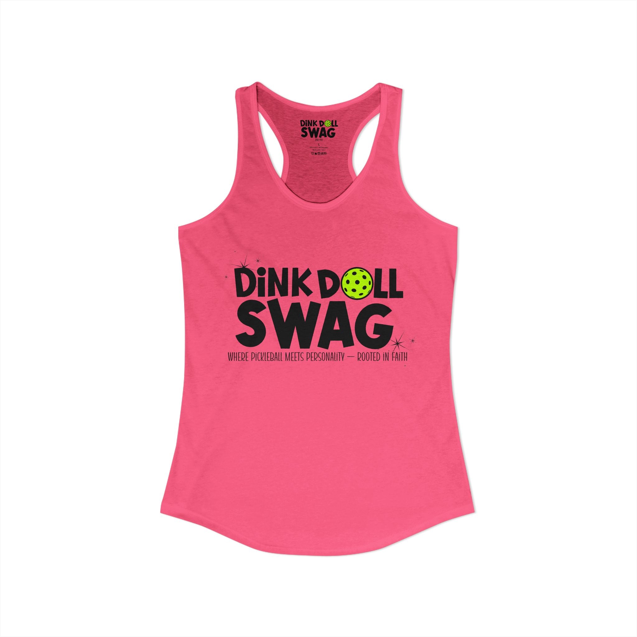 Dink Doll Swag Logo Racerback Tank (Phil 4:13)
