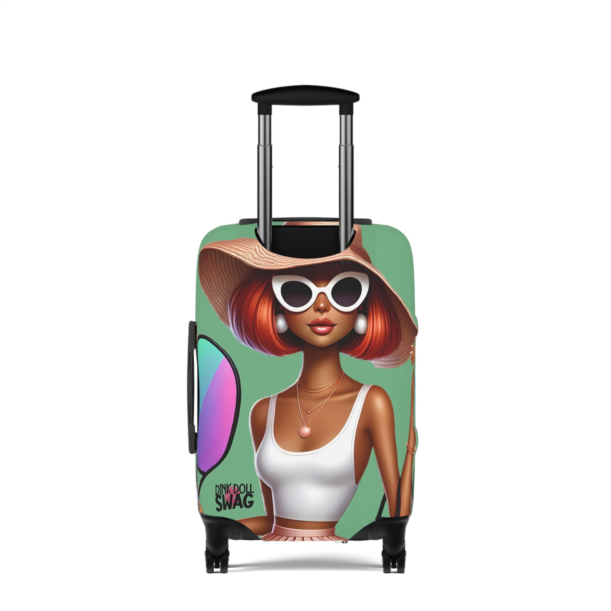 Dink Doll Swag™ Red Head Diva Luggage Cover