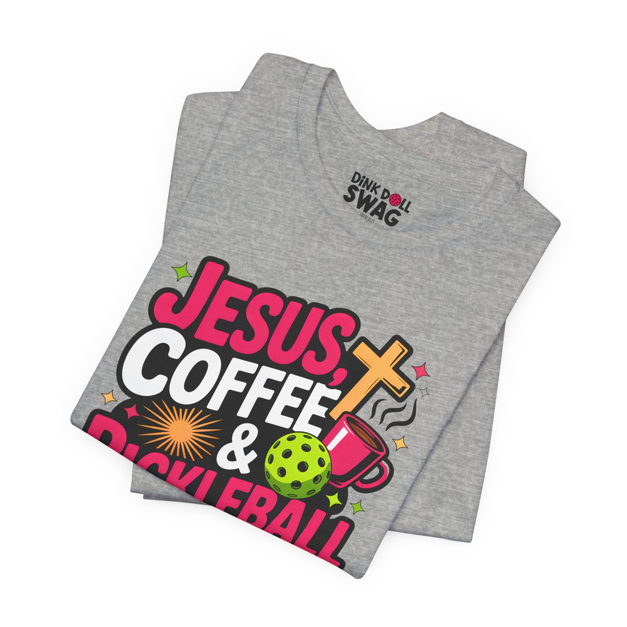 Jesus, Coffee, Pickleball Tee (Ps 118:24)