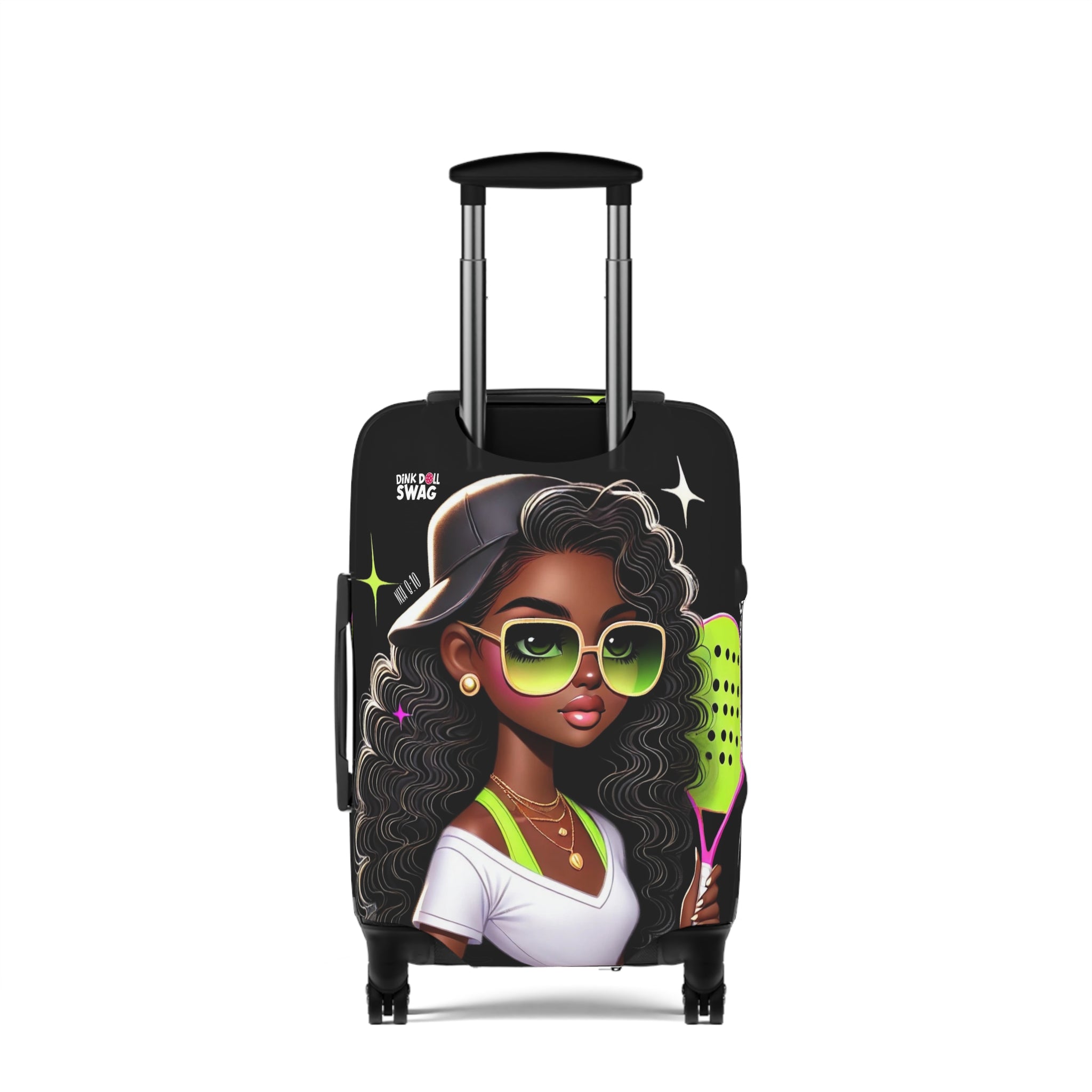 Dink Doll Swag™ Joy in Motion   – Nyla Edition Pickleball Luggage Cover for Women | Faith-Inspired