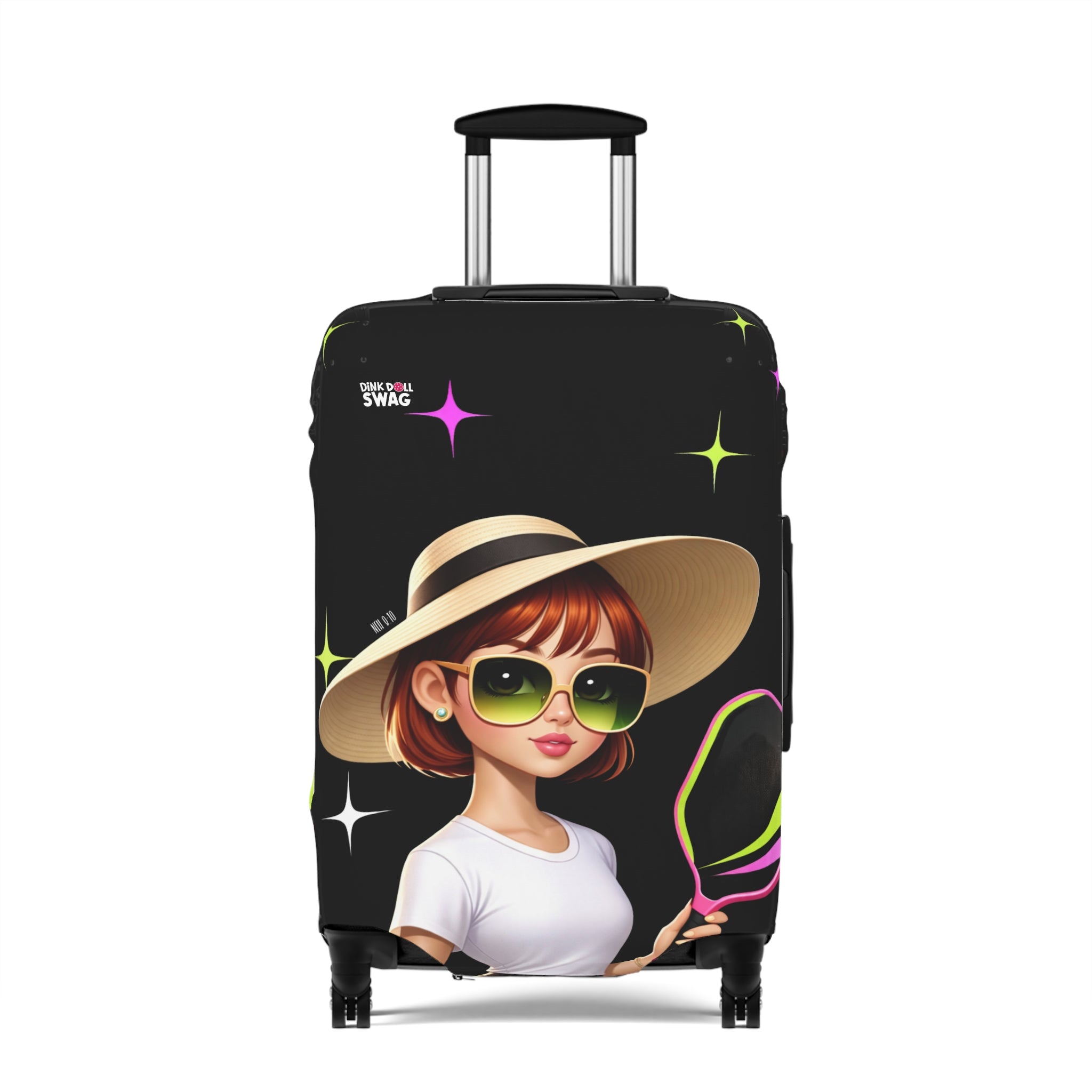 Dink Doll Swag™ Joy in Motion   – Isla Edition Pickleball Luggage Cover for Women | Faith-Inspired