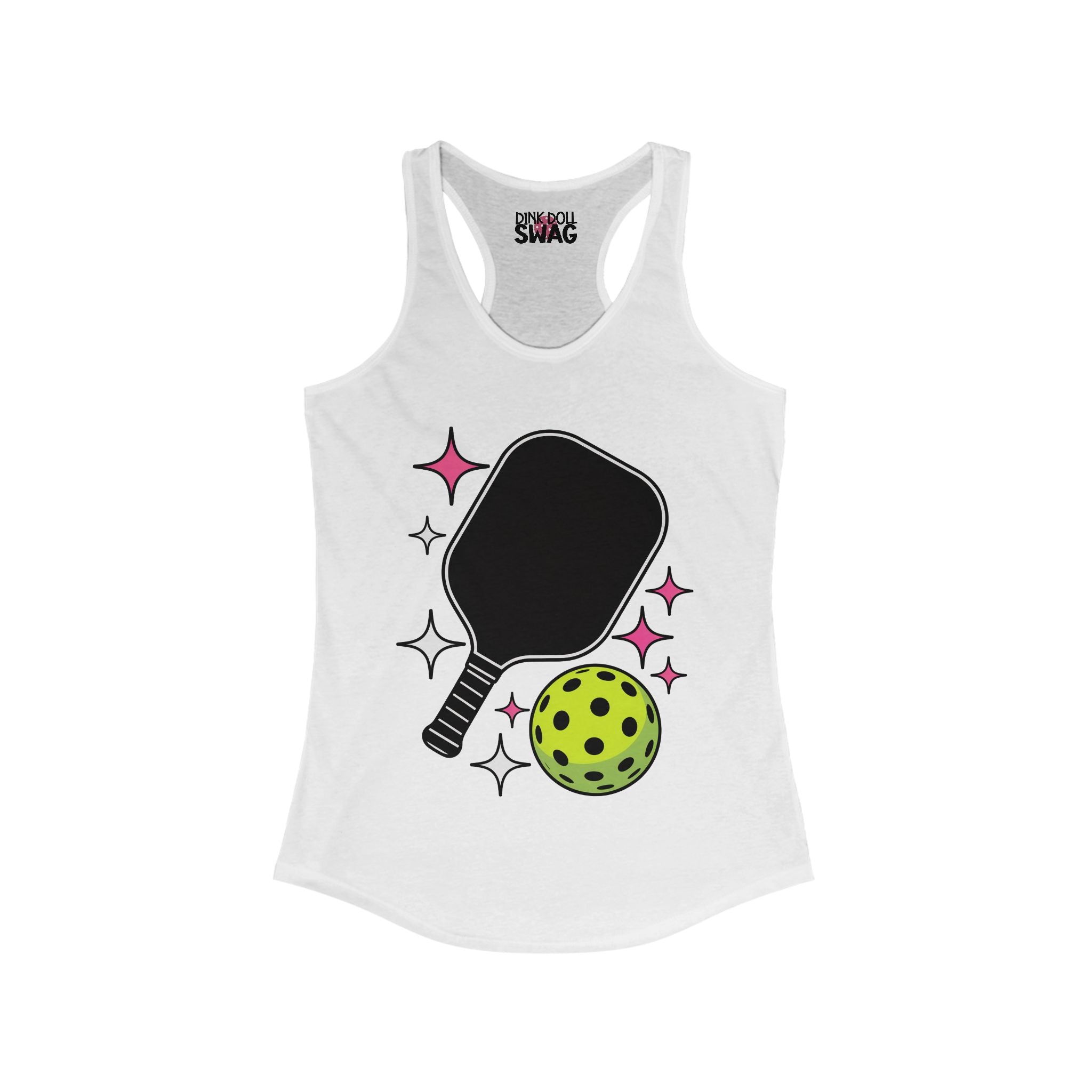 Pickleball Racerback Women's Tank - Pickleball Paddle Design