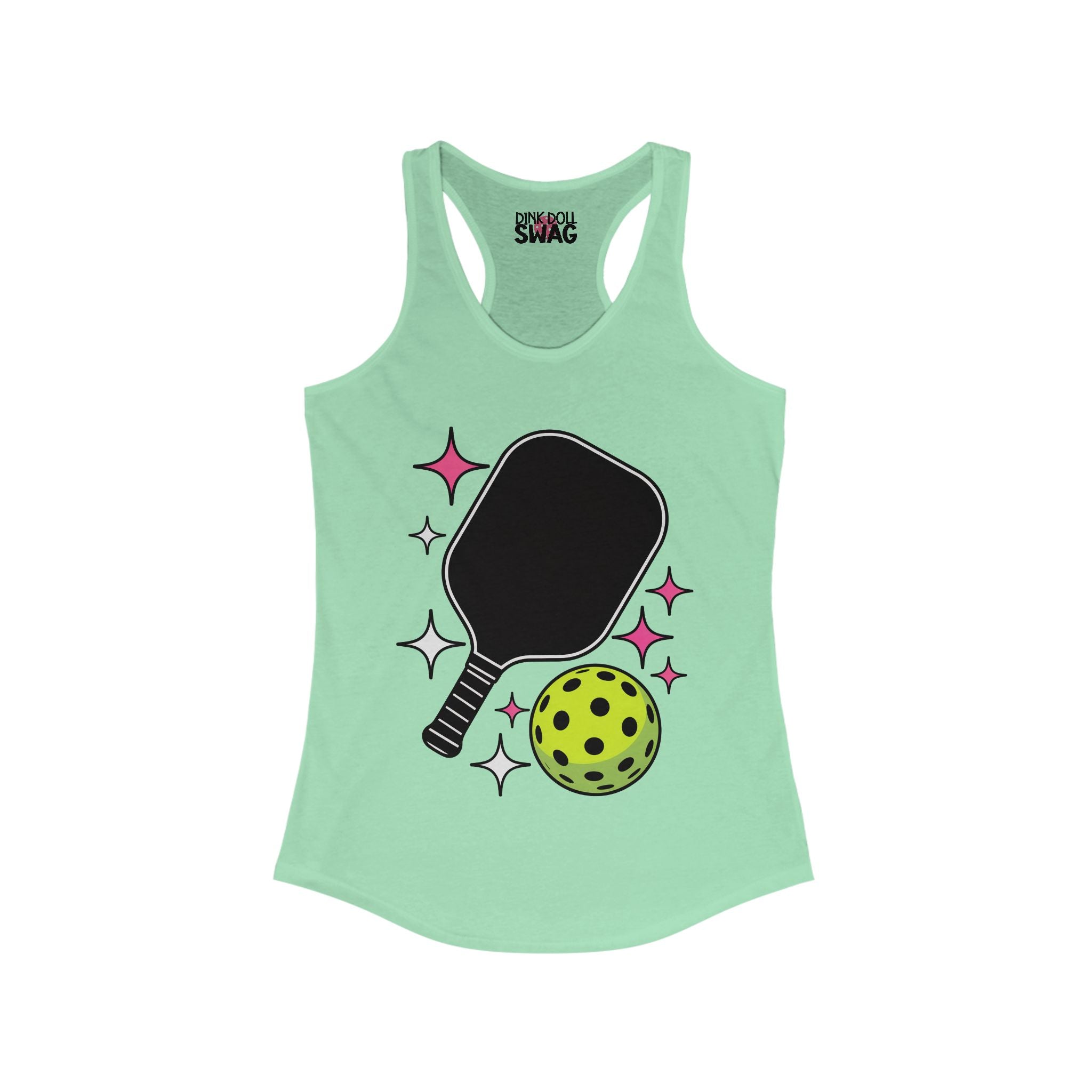 Pickleball Racerback Women's Tank - Pickleball Paddle Design