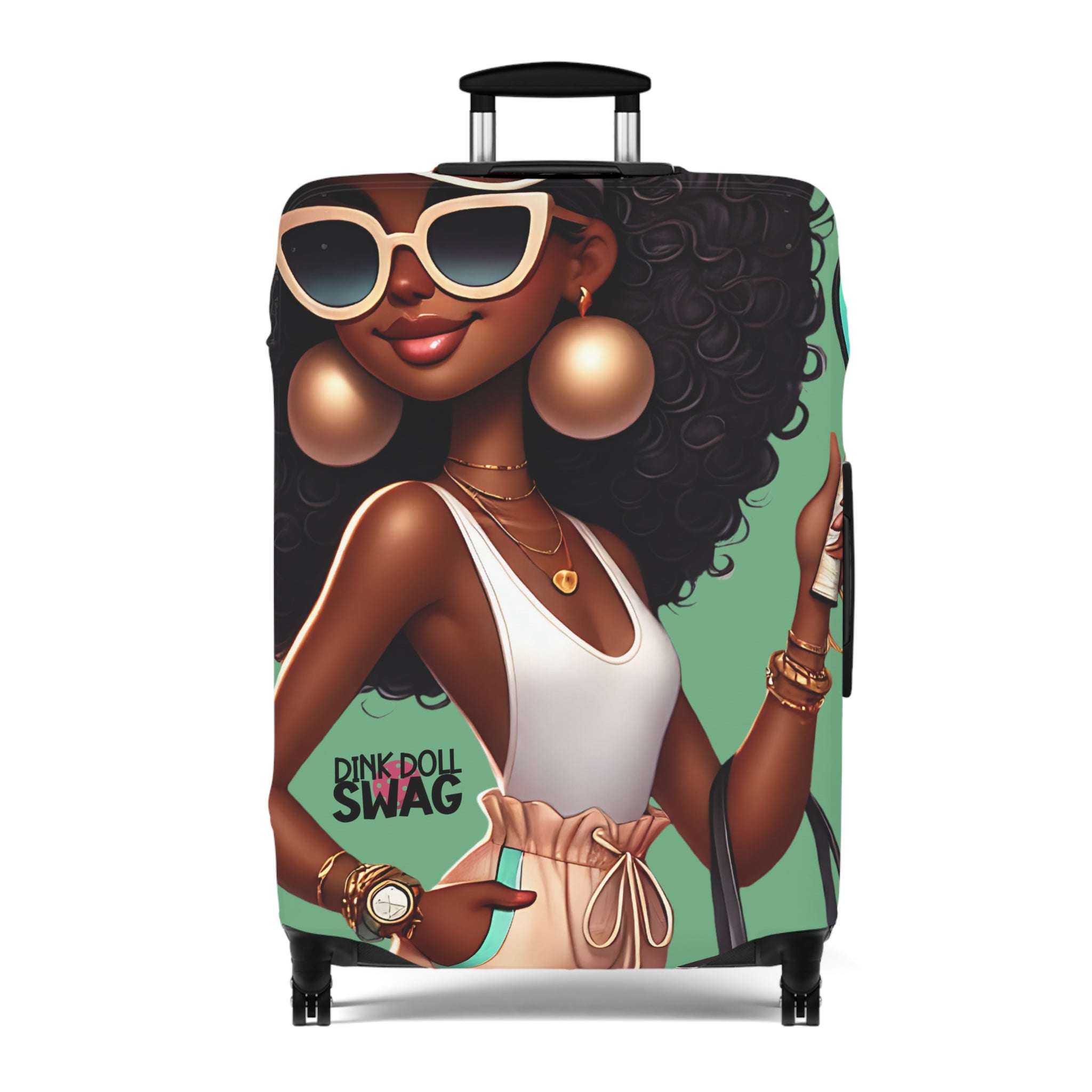 Dink Doll Swag™ Afro Diva Luggage Cover